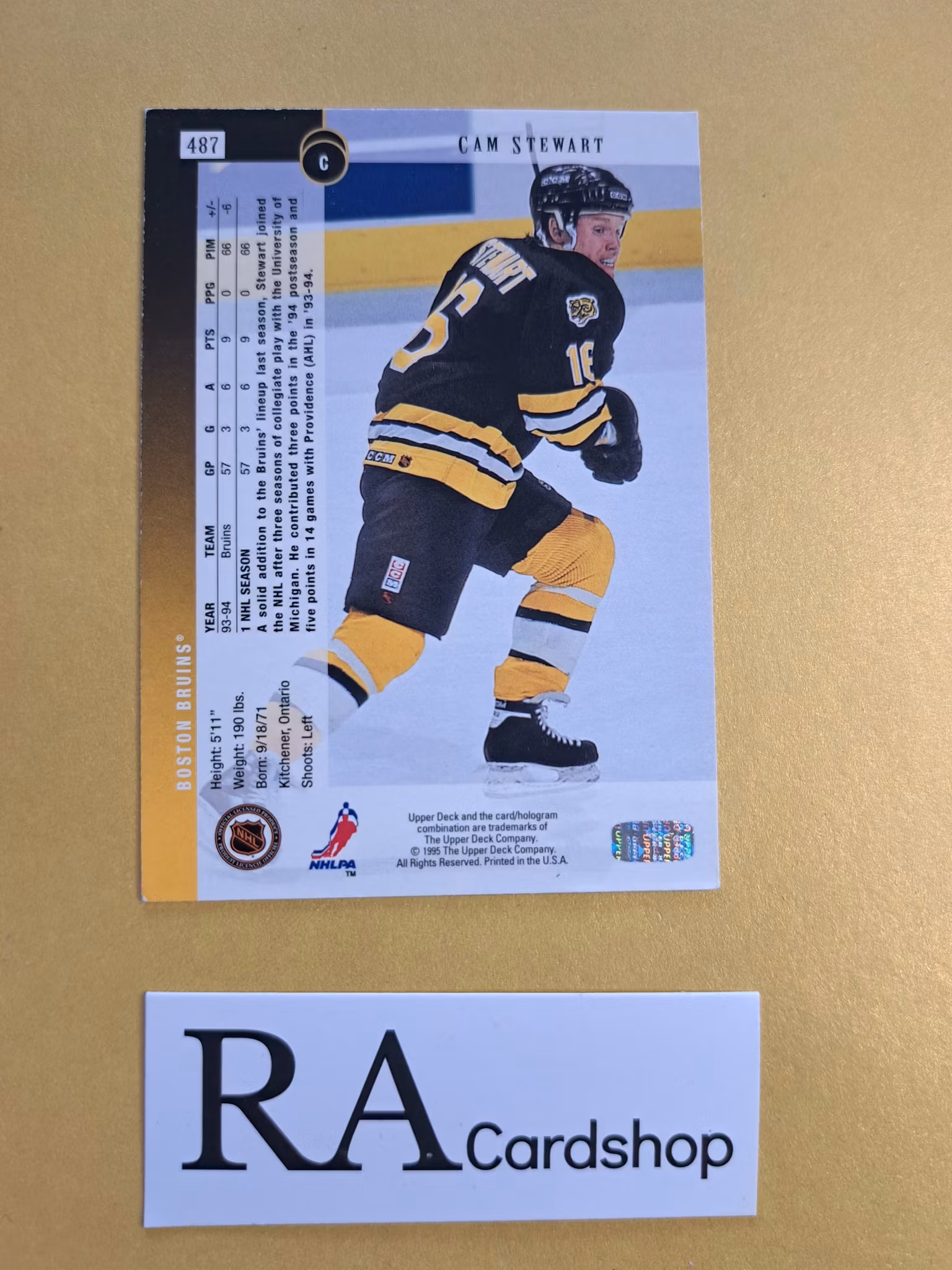 Cam Stewart 94-95 Upper Deck #487 NHL Hockey