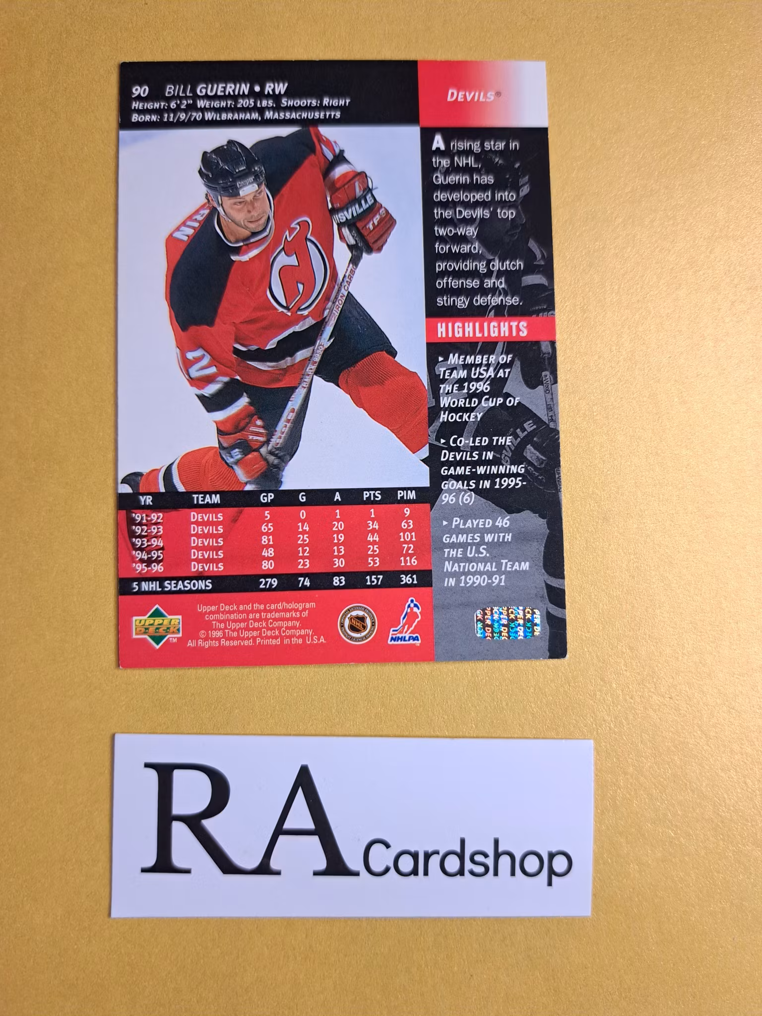 Bill Guerin 96-97 Upper Deck #90 NHL Hockey