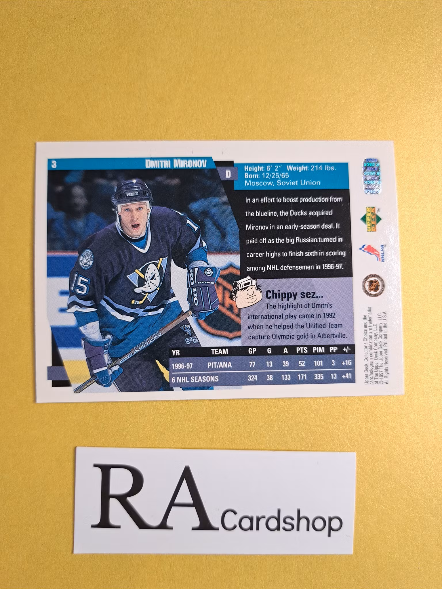 Dimitri Mironov 97-98 Upper Deck Collectors Choice #3 NHL Hockey