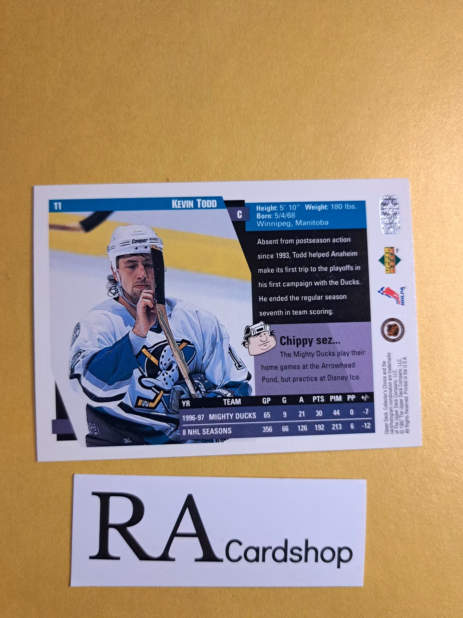 Kevin Todd 97-98 Upper Deck Collectors Choice #11 NHL Hockey