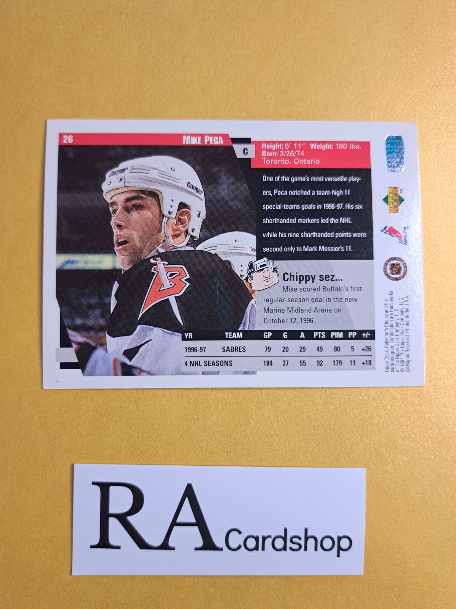 Mike Peca 97-98 Upper Deck Collectors Choice #26 NHL Hockey
