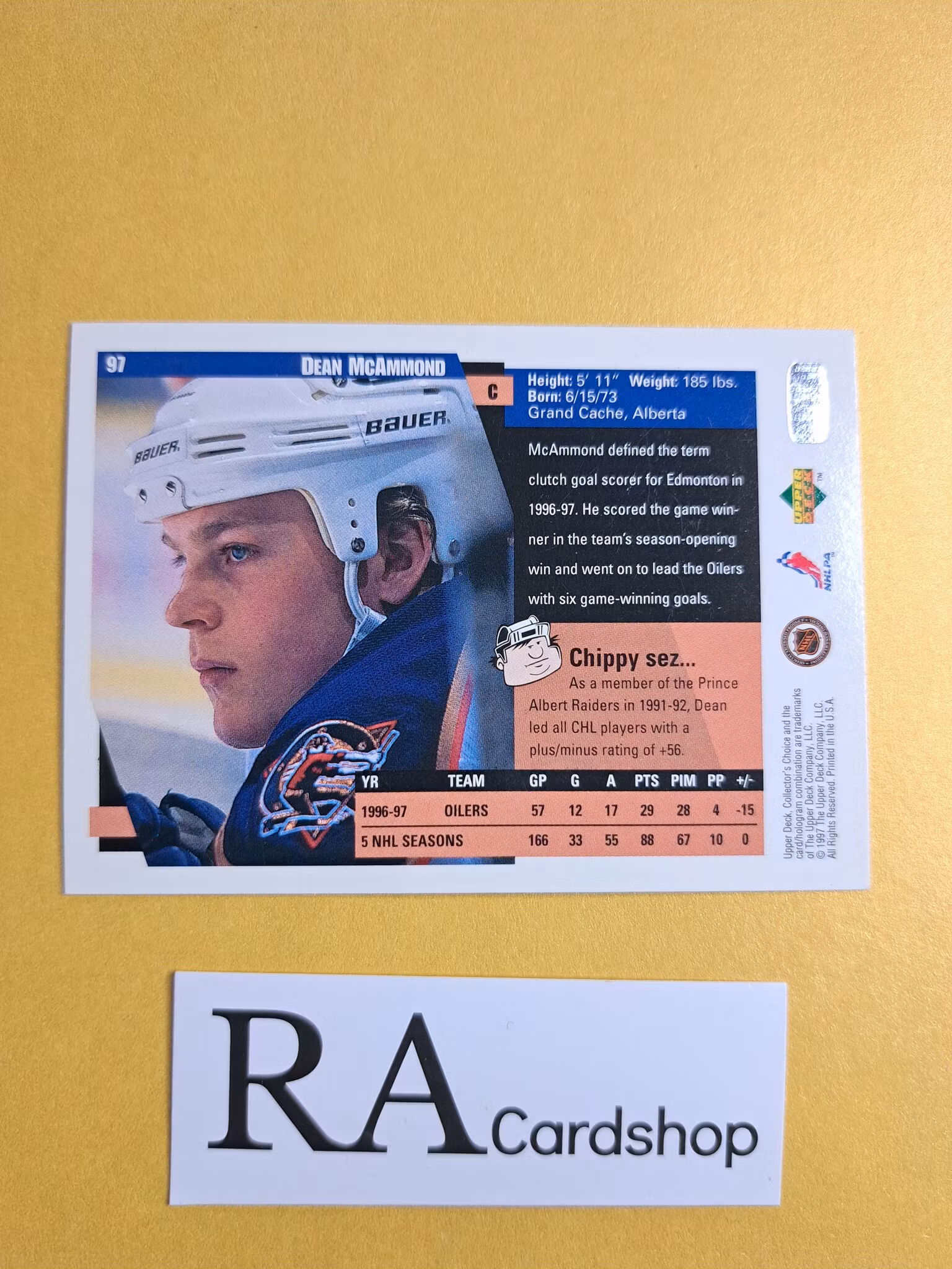 Dean McAmmond 97-98 Upper Deck Collectors Choice #97 NHL Hockey