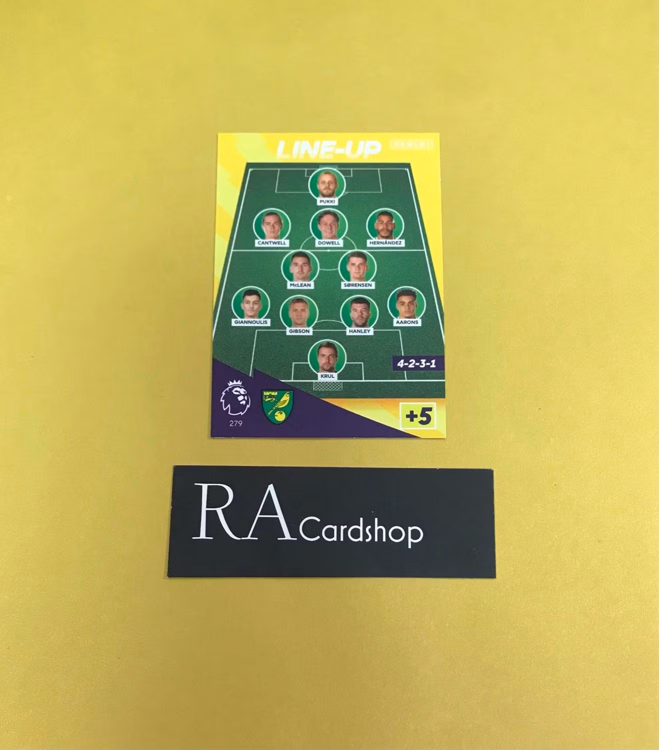 Norwich City Lineup #279 2021-22 Premier League Adrenalyn XL