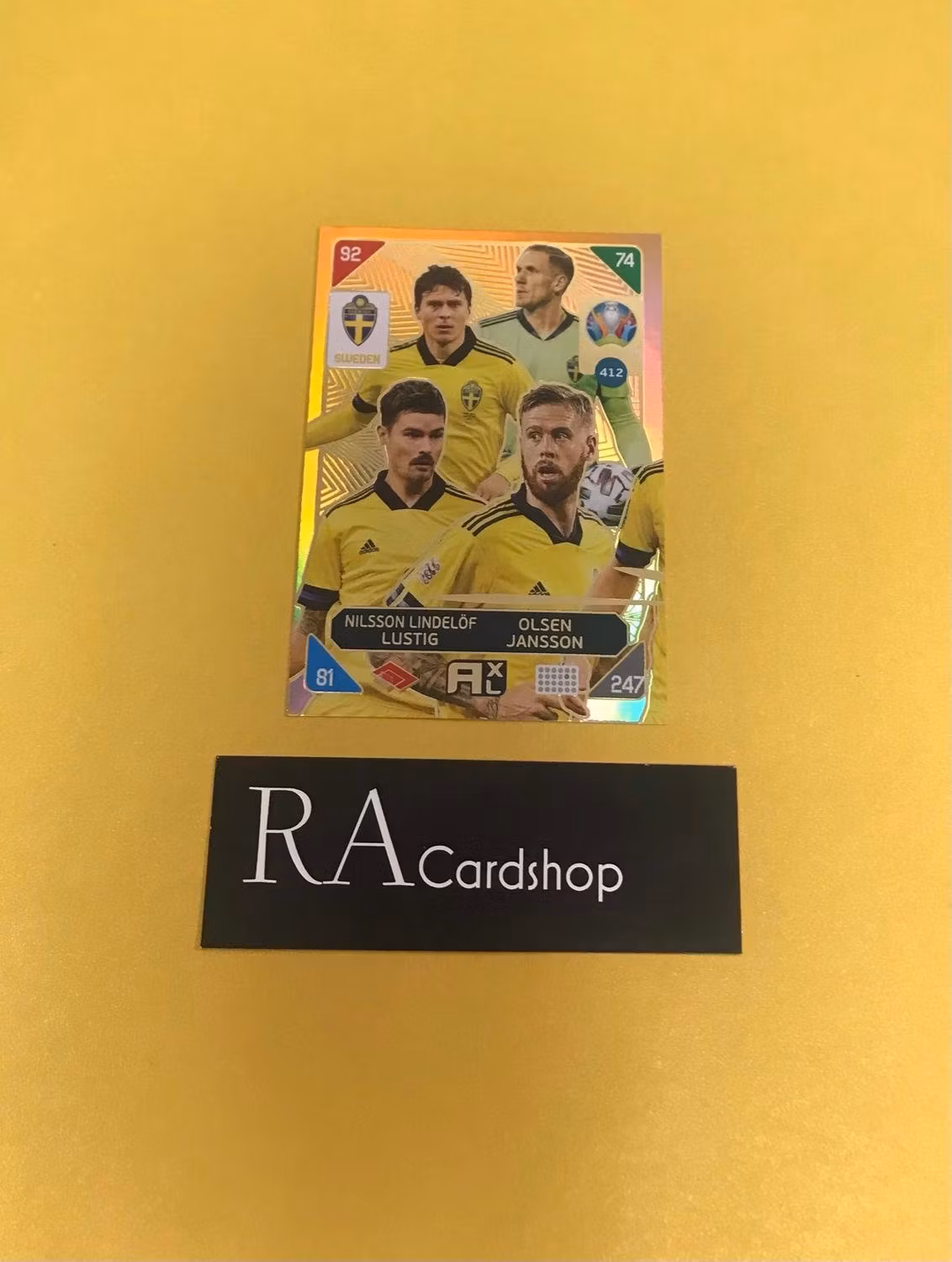 Nilsson, Lindelöf, Jansson, Lustig #412 2020 UEFA Euro2020 Adrenalyn XL 2021 Kick Off