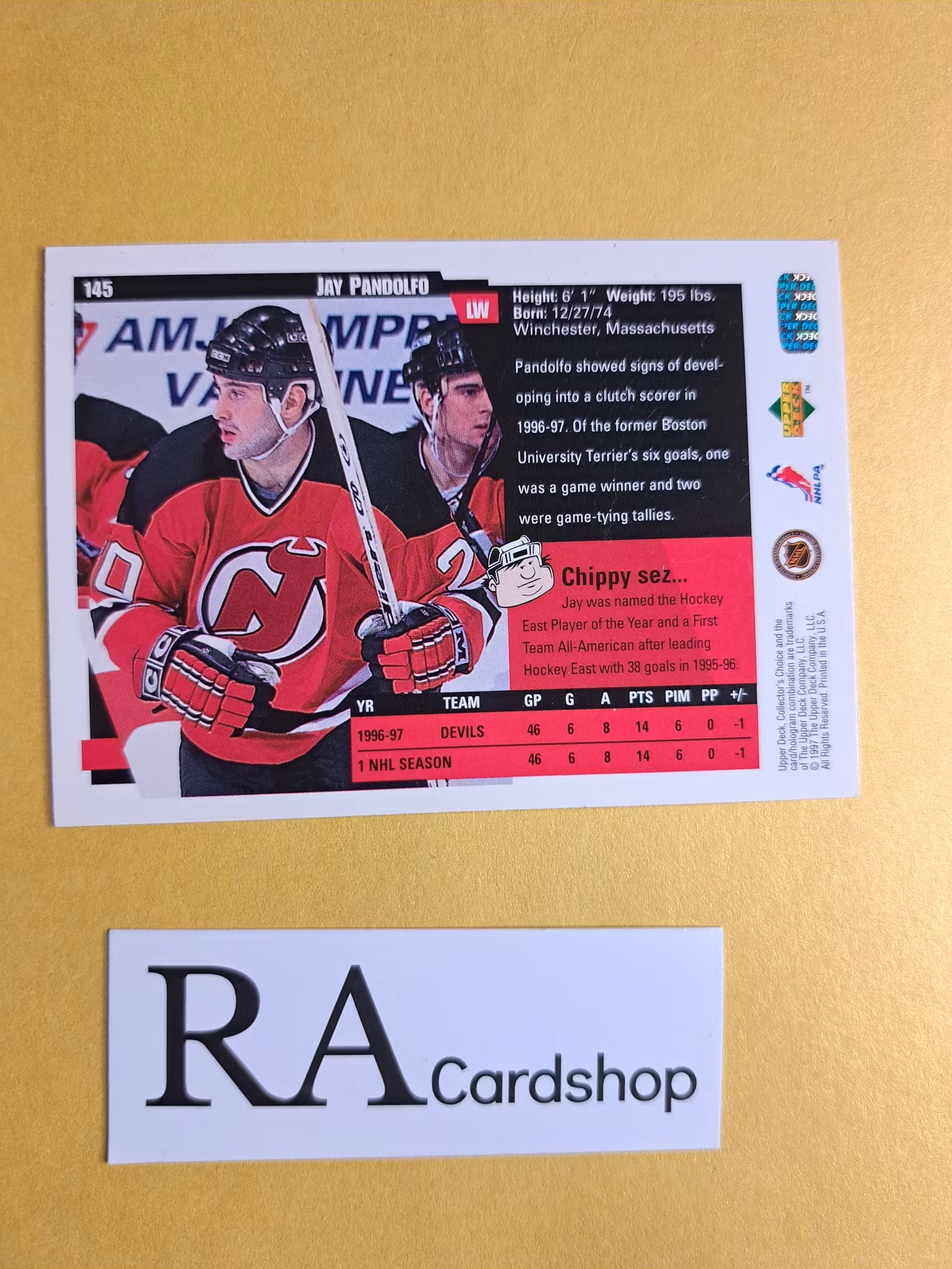 Jay Pandolfo 97-98 Upper Deck Collectors Choice #145 NHL Hockey