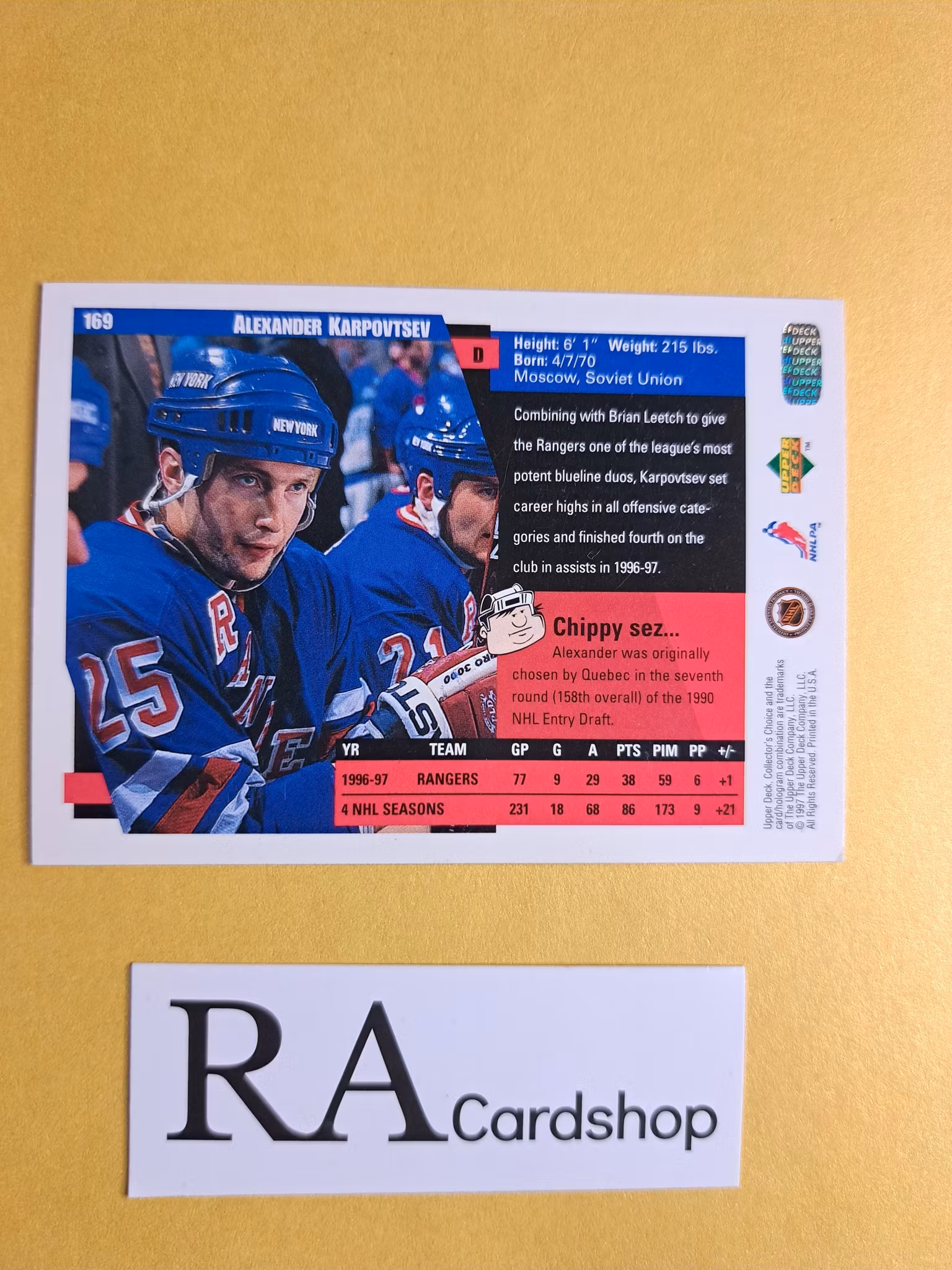 Alexander Karpovtsev 97-98 Upper Deck Collectors Choice #169 NHL Hockey