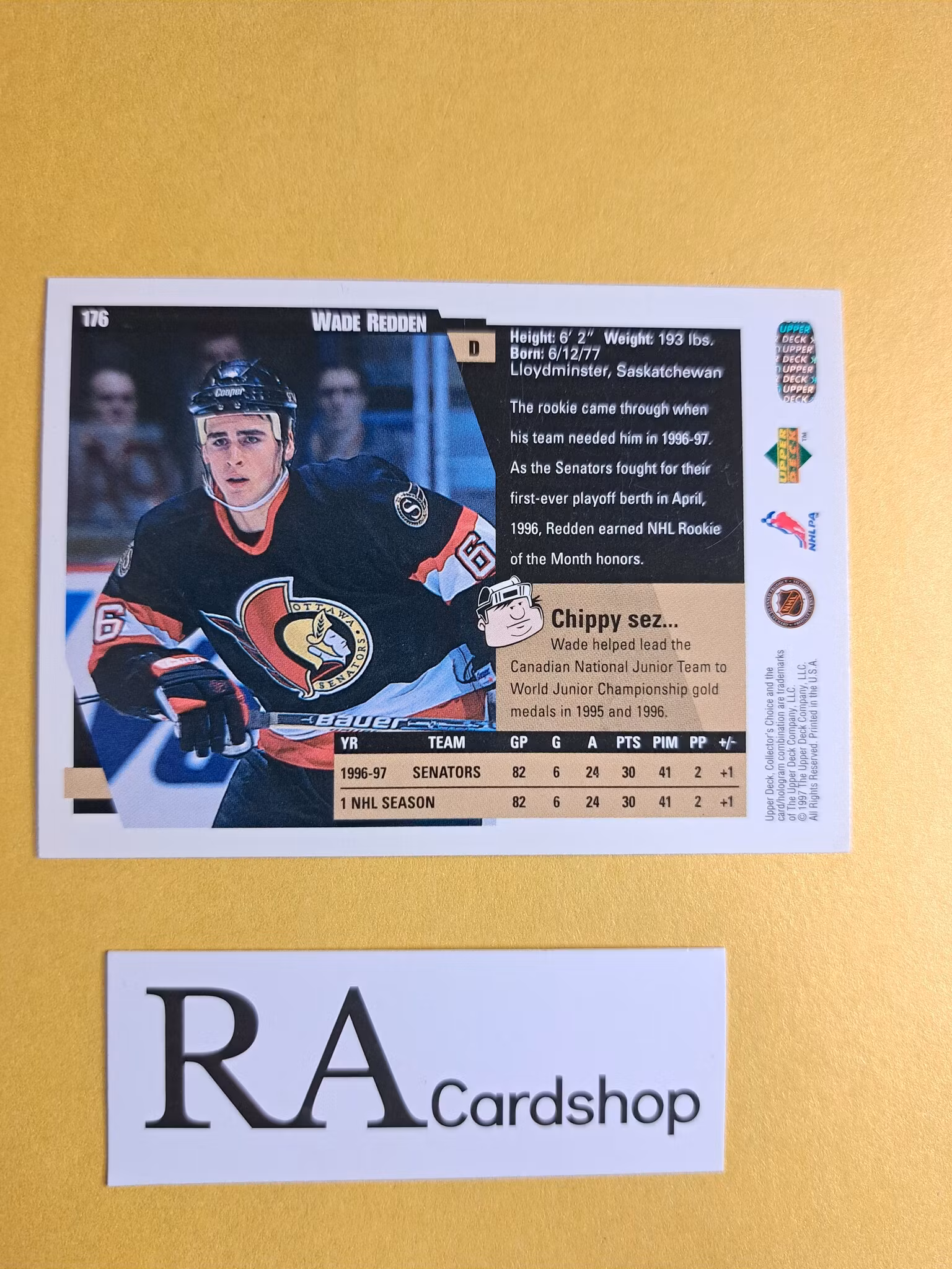 Wade Redden 97-98 Upper Deck Collectors Choice #176 NHL Hockey