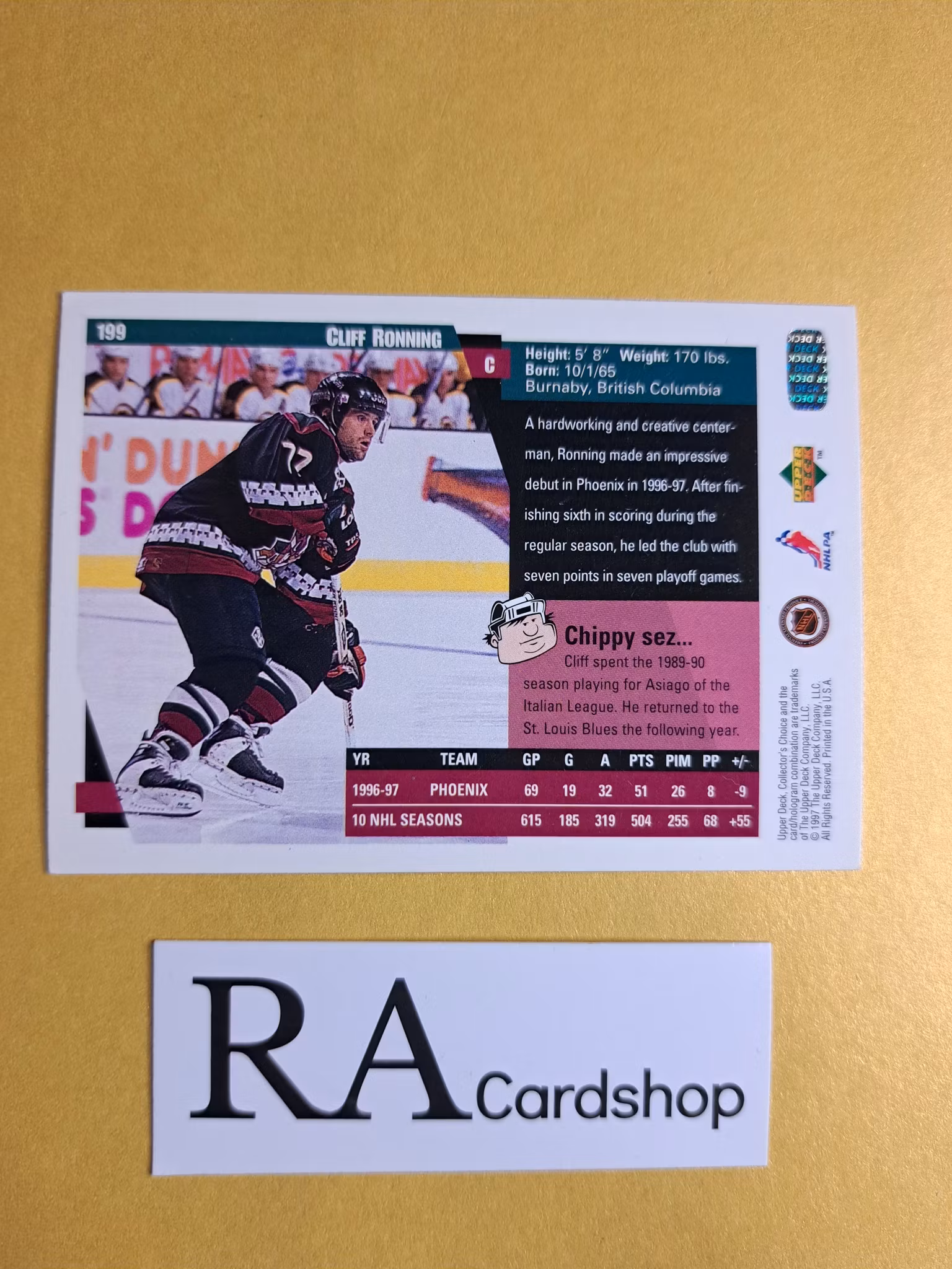 Cliff Ronning 97-98 Upper Deck Collectors Choice #199 NHL Hockey