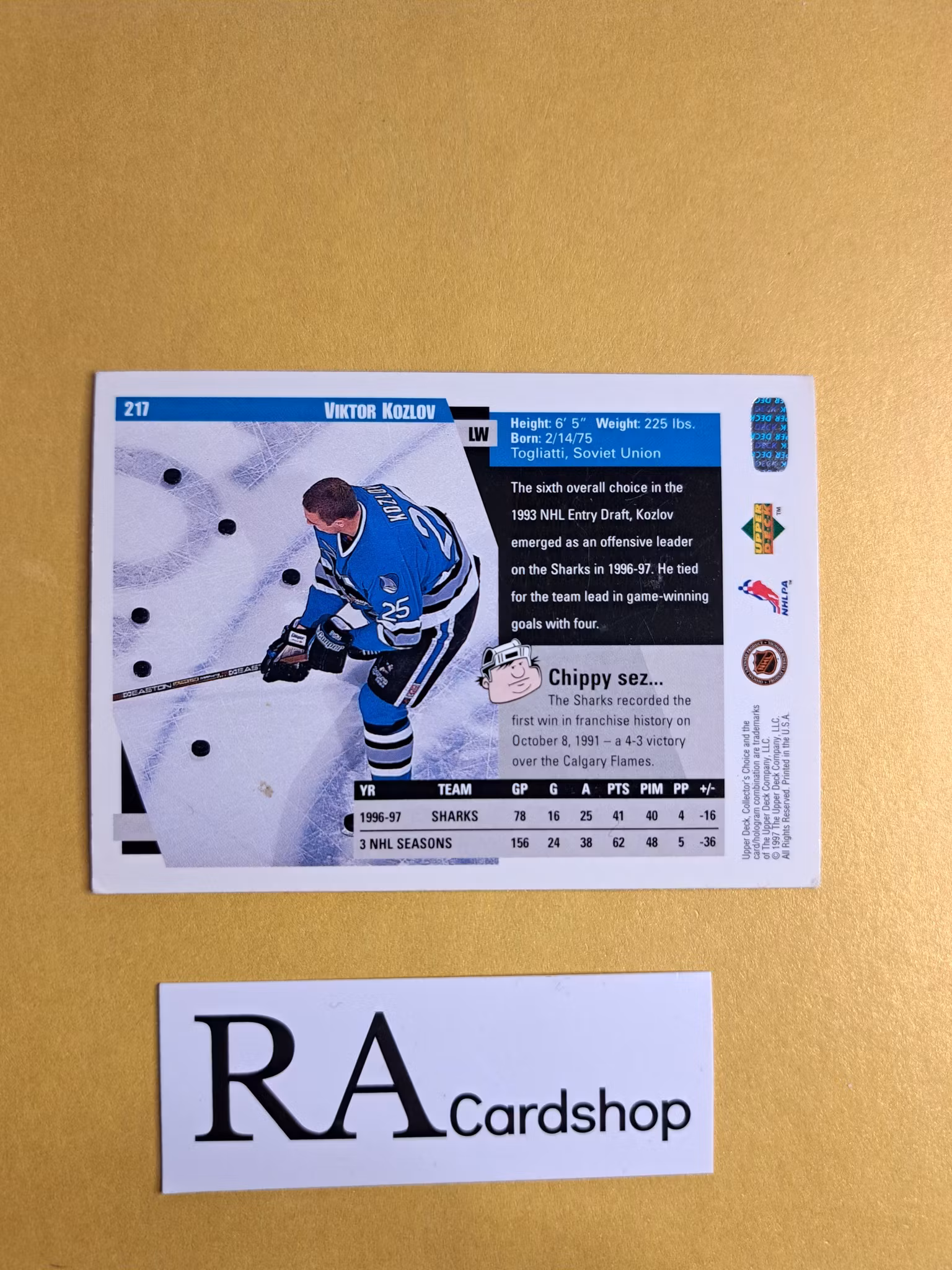 Viktor Kozlov 97-98 Upper Deck Collectors Choice #217 NHL Hockey