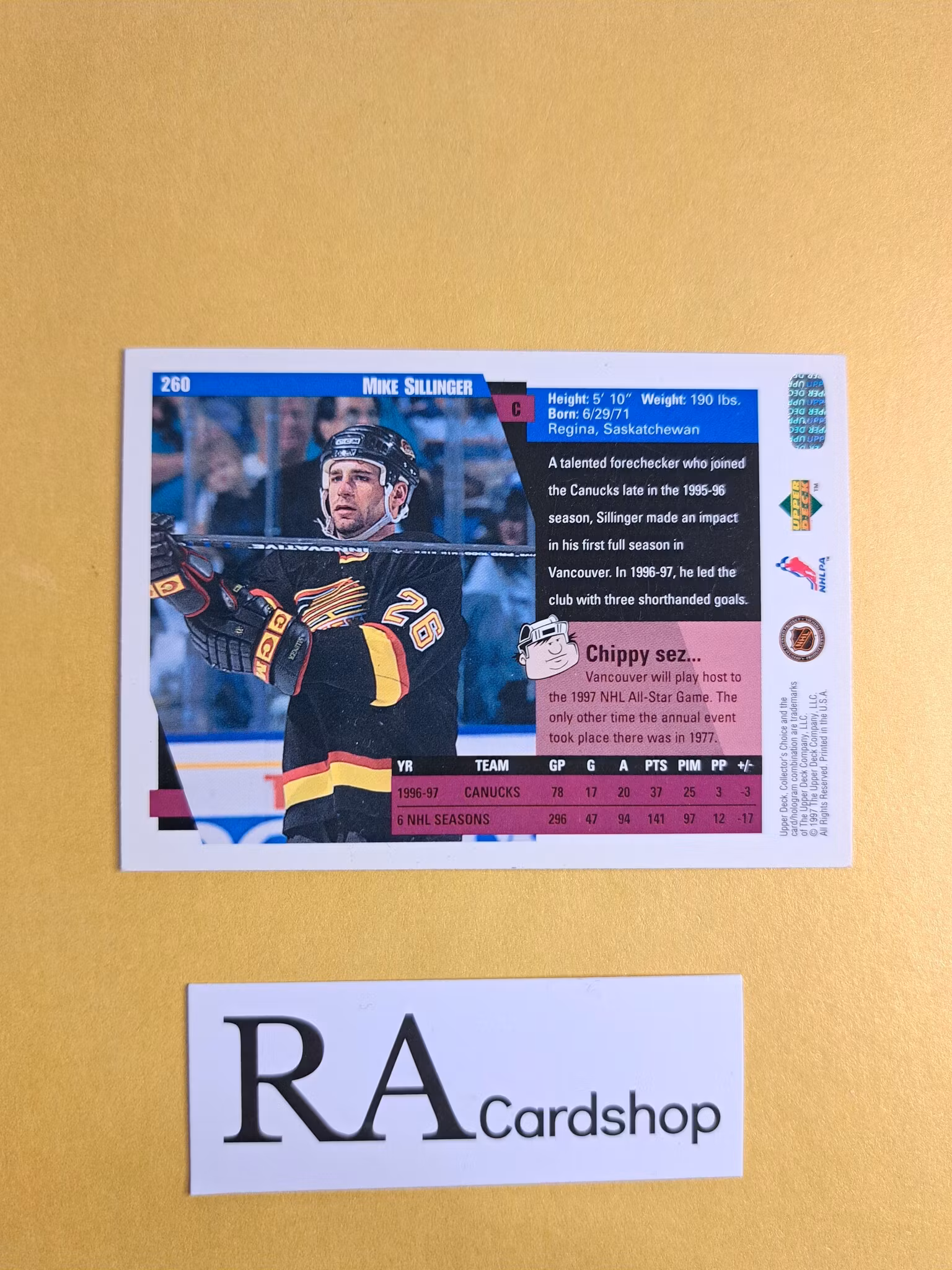 Mike Sillinger 97-98 Upper Deck Collectors Choice #260 NHL Hockey