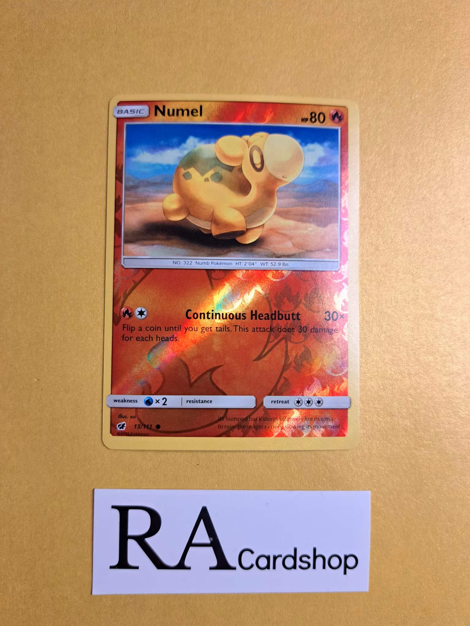 Numel Reverse Holo (1) Common 13/111 Crimson Invasion Pokemon