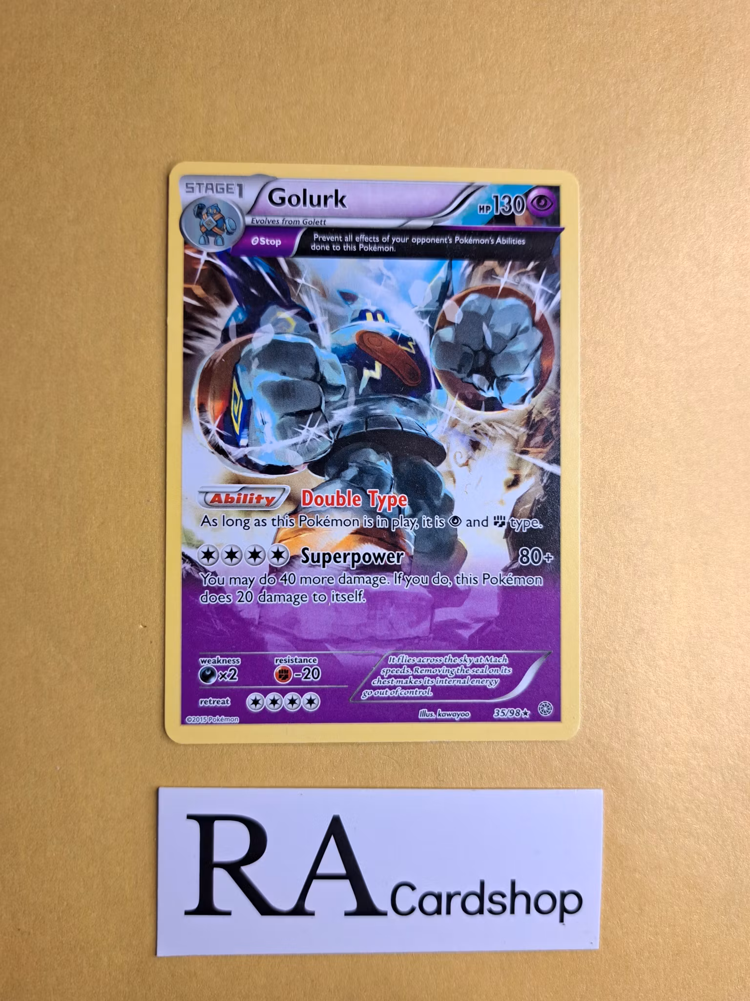 Golurk Rare 35/98 Ancient Origins Pokemon