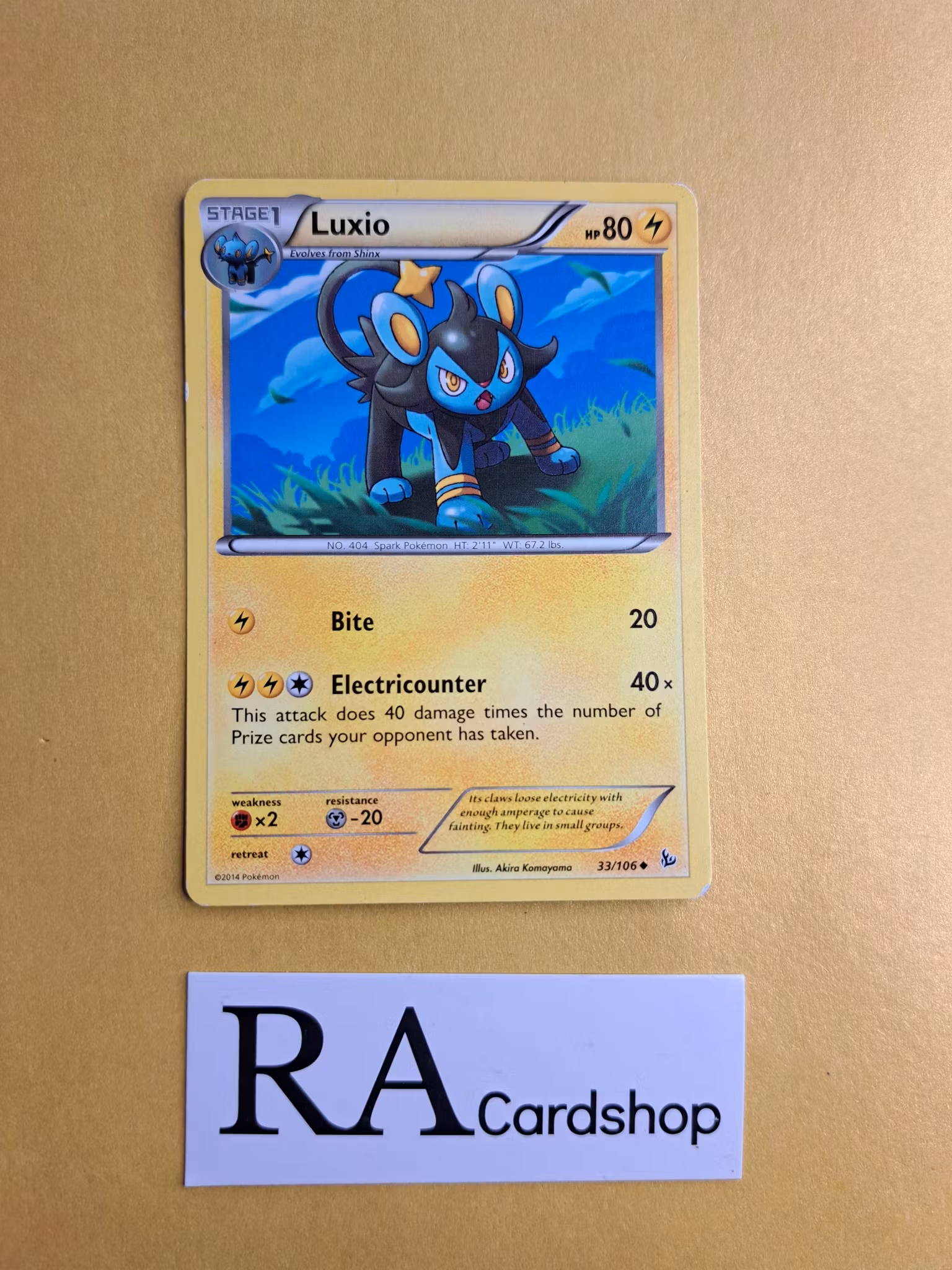 Luxio Uncommon 33/106 XY Flashfire Pokemon