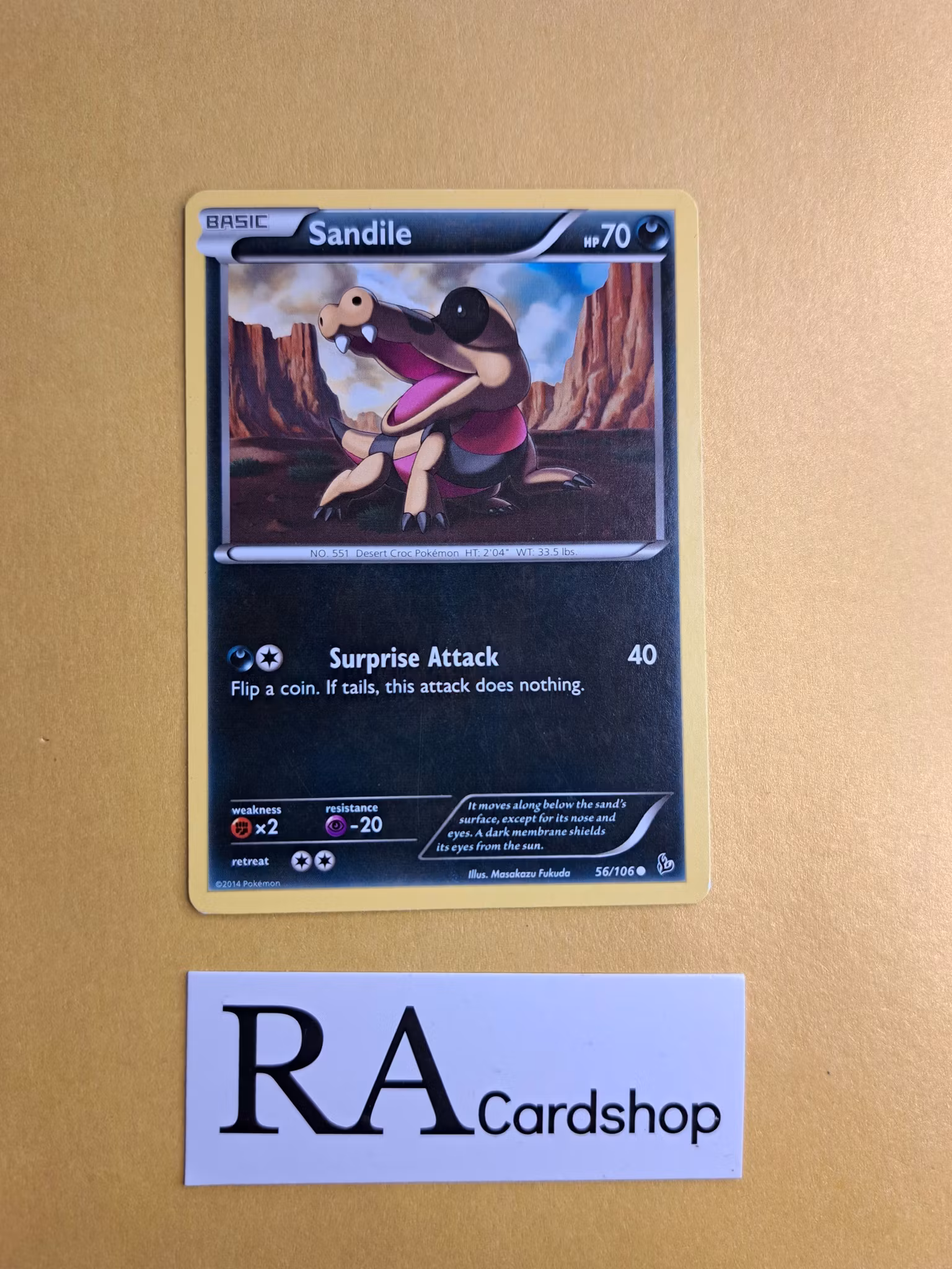 Sandile Common 56/106 XY Flashfire Pokemon