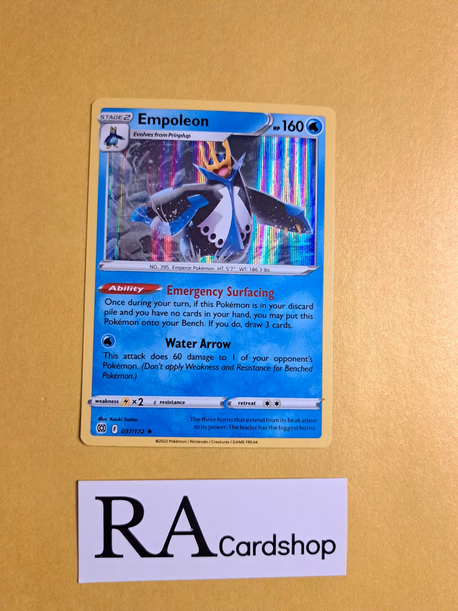 Emopleon Holo Rare 037/172 Reverse Holo Rare Brilliant Stars Pokemon