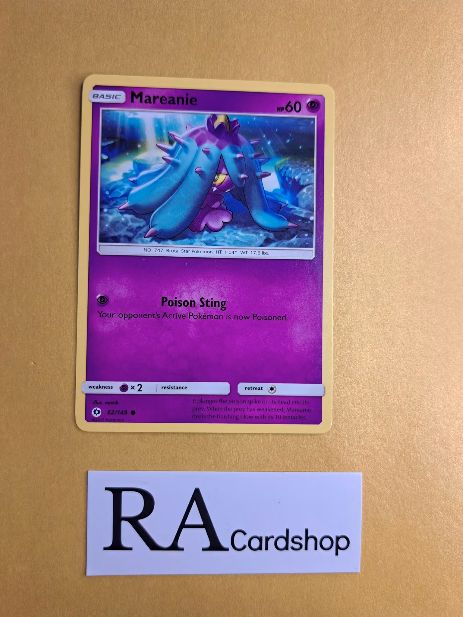 Mareanie Common 62/149 Sun & Moon Pokemon