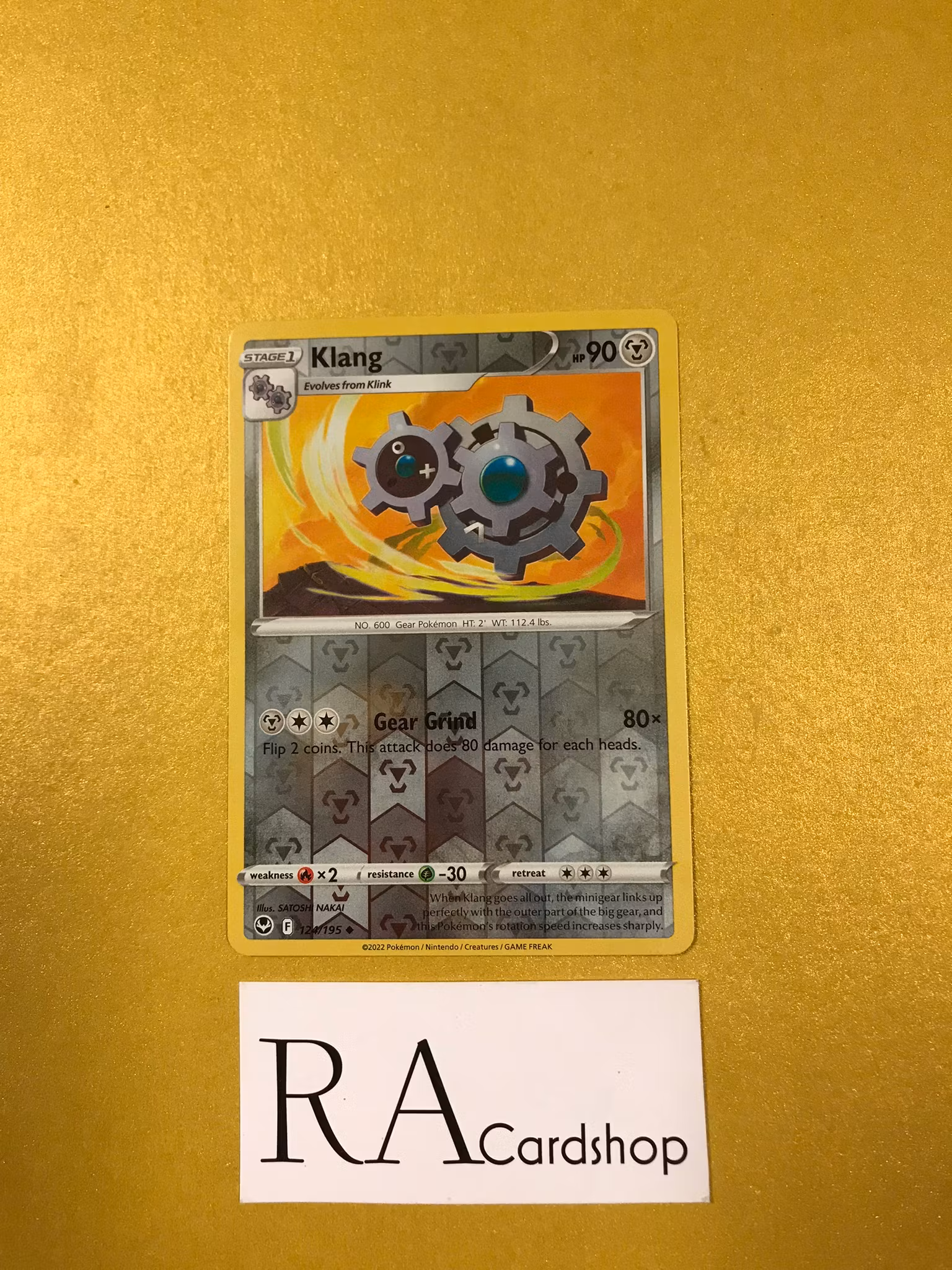 Klang Reverse Holo Uncommon 124/195 Silver Tempest Pokemon