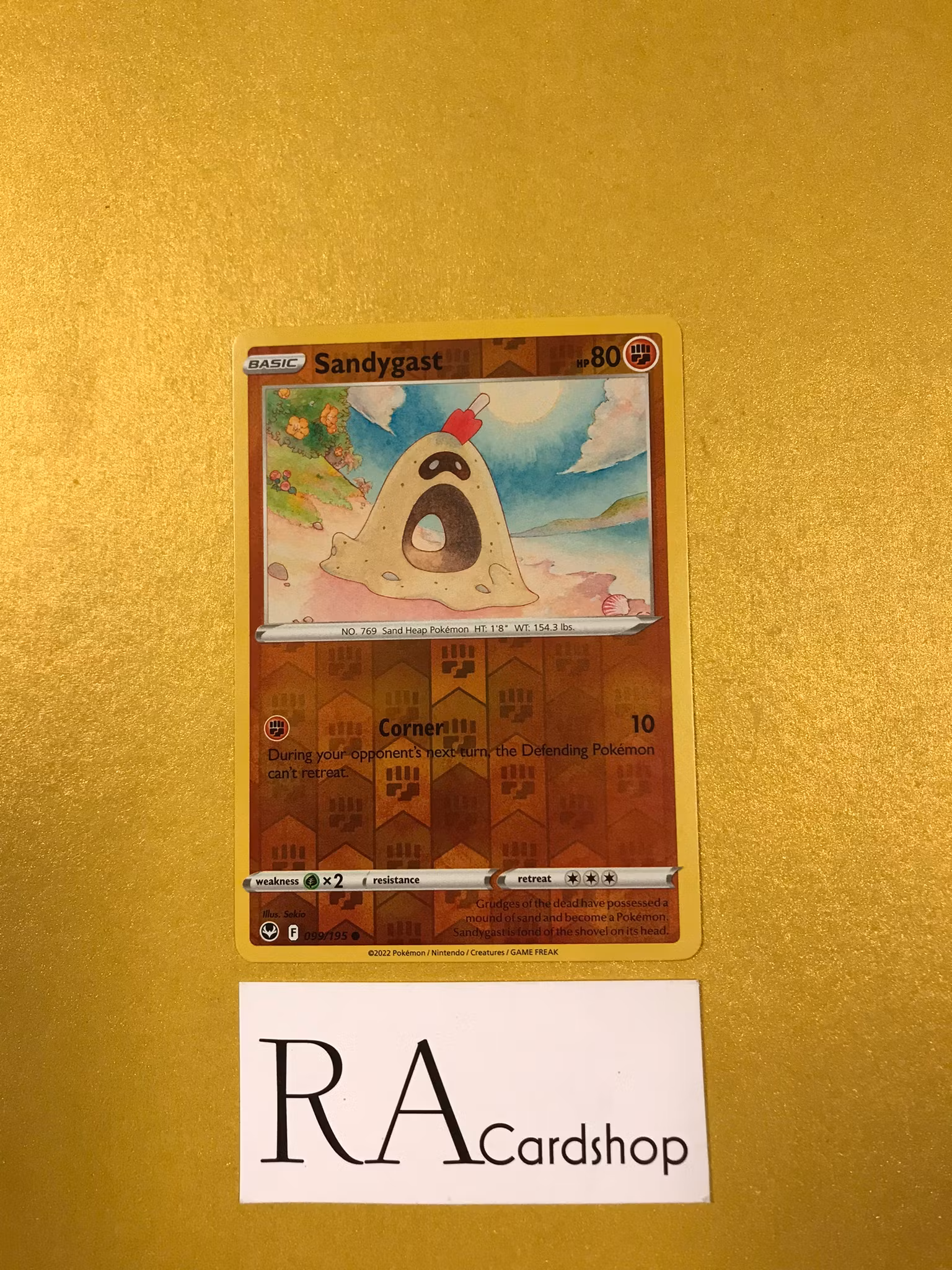 Sandygast Reverse Holo Common 099/195 Silver Tempest Pokemon