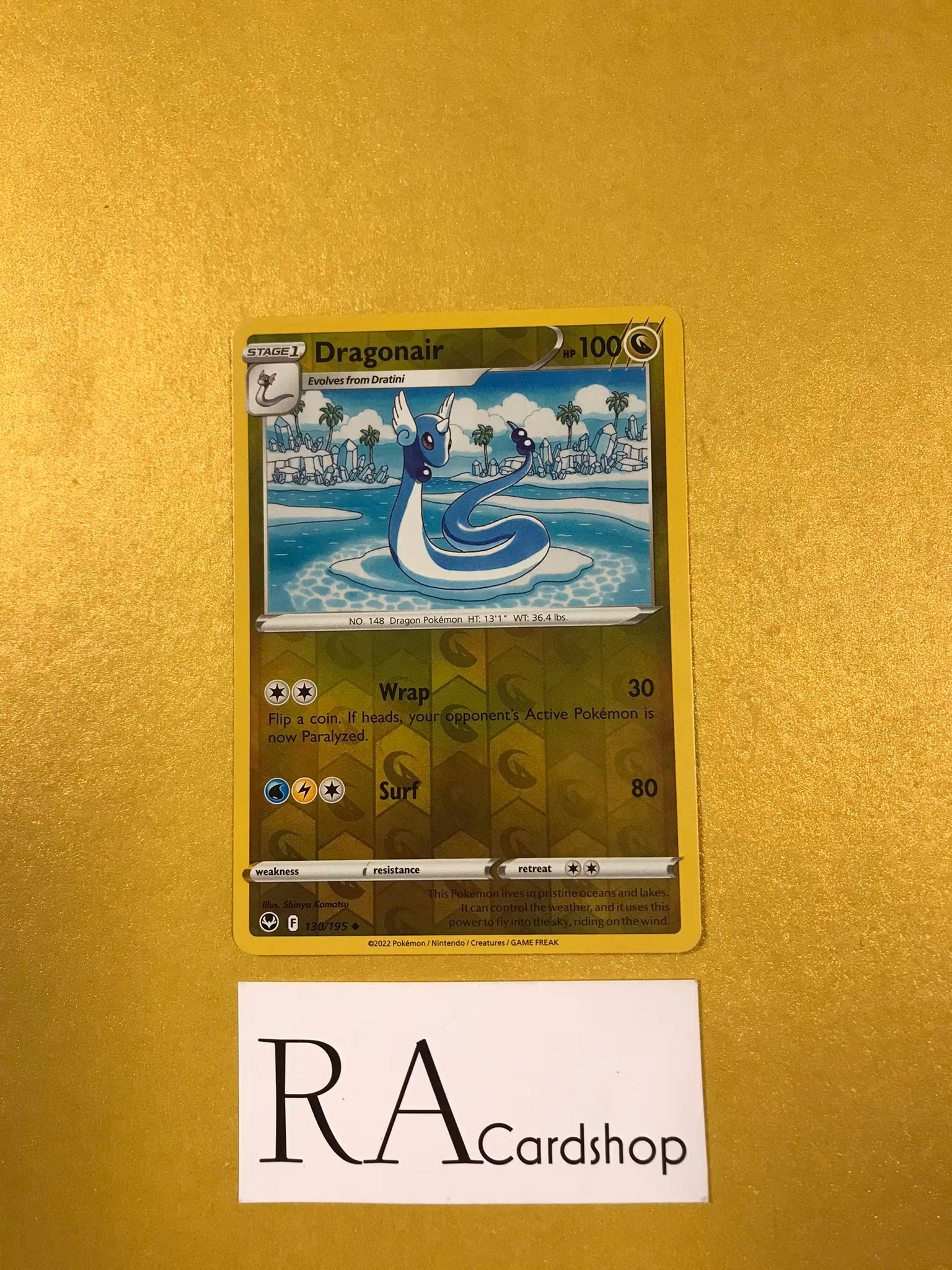 Dragonair Reverse Holo Uncommon 130/195 Silver Tempest Pokemon