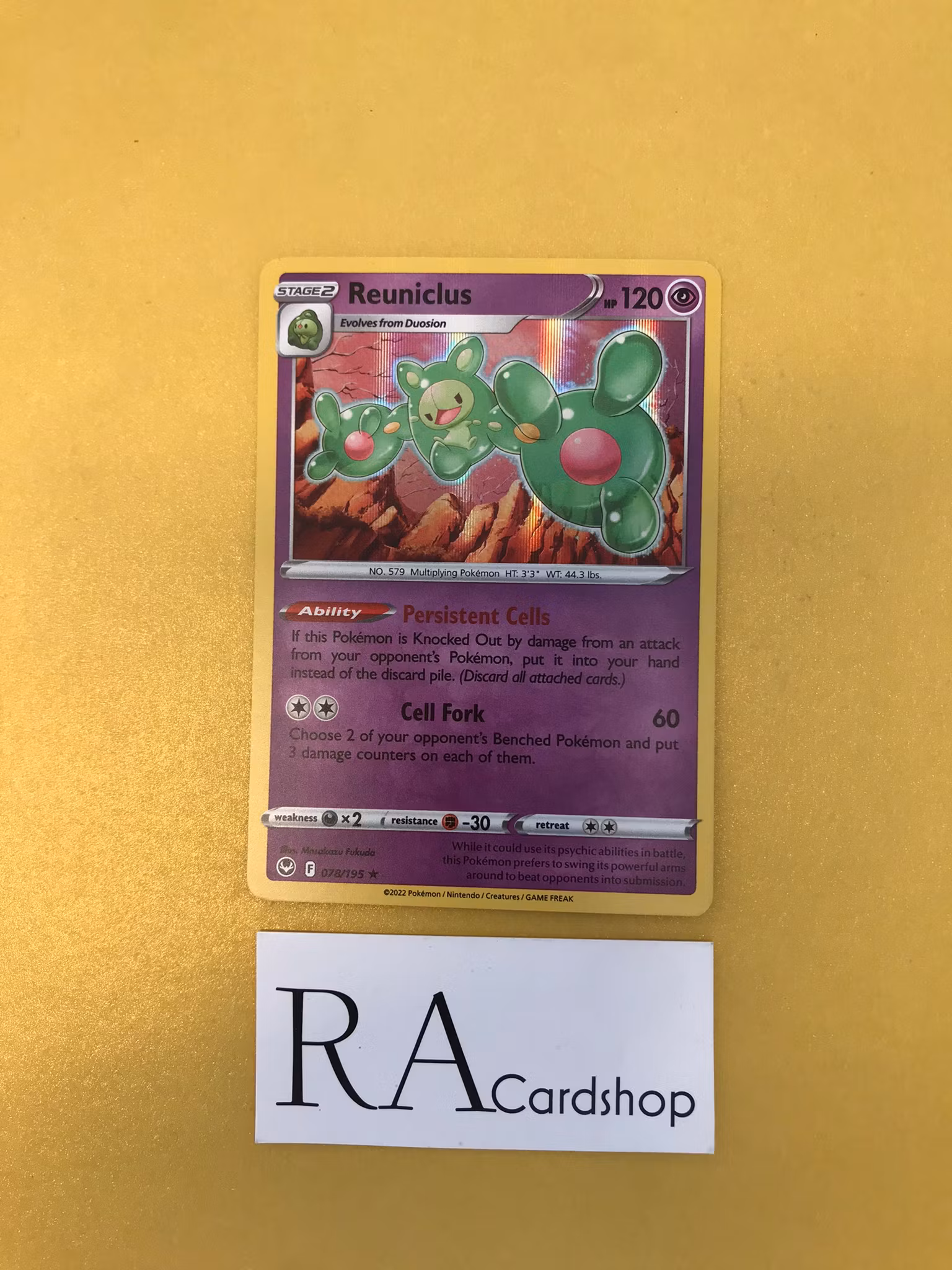 Reuniclus Holo Rare 078/195 Silver Tempest Pokemon