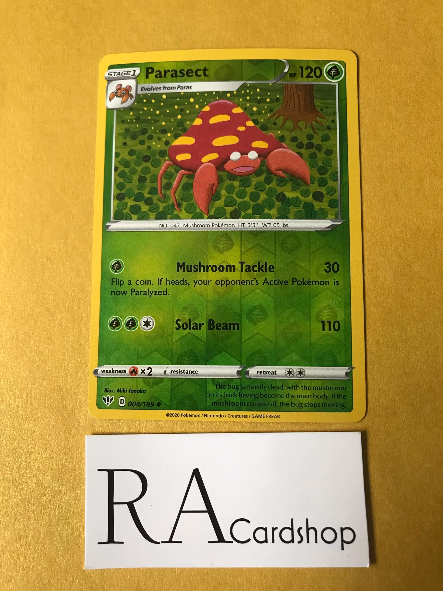 Parasect Reverse Holo Uncommon 004/189 Darkness Ablaze Pokemon
