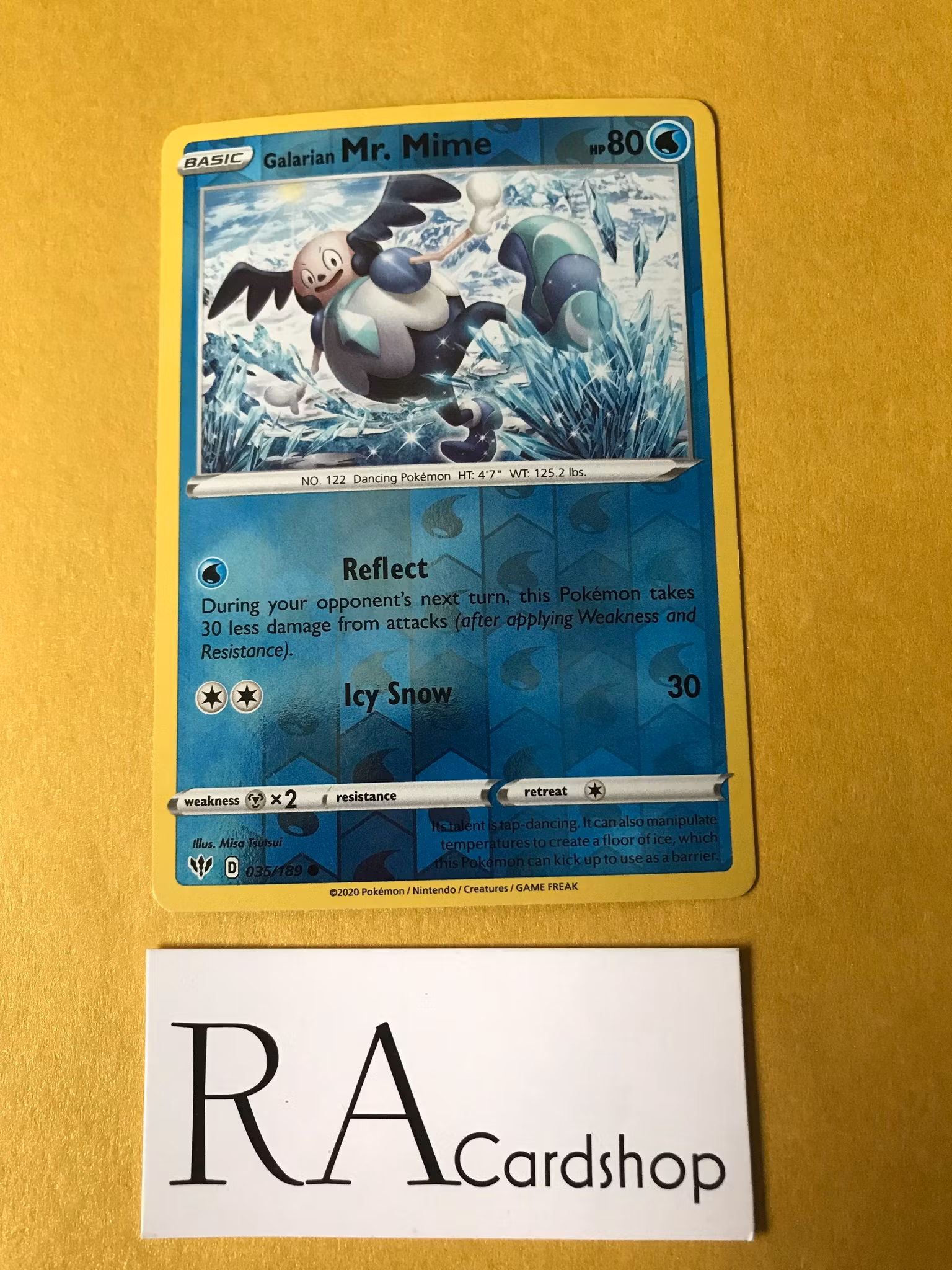 Galarian Mr.Mime Reverse Holo Common 035/189 Darkness Ablaze Pokemon