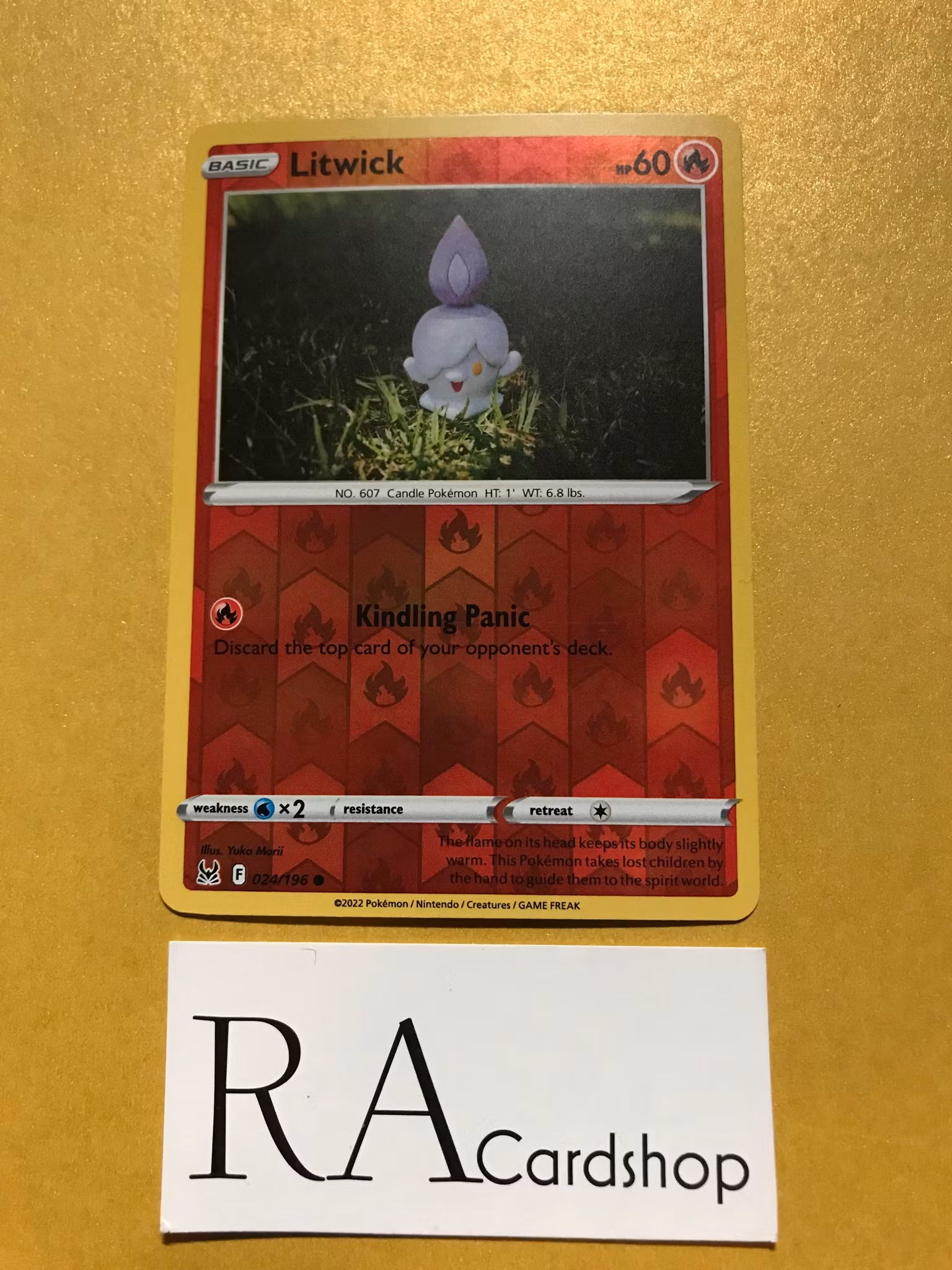 Litwick Reverse Holo Common 024/196 Lost Origin Pokemon