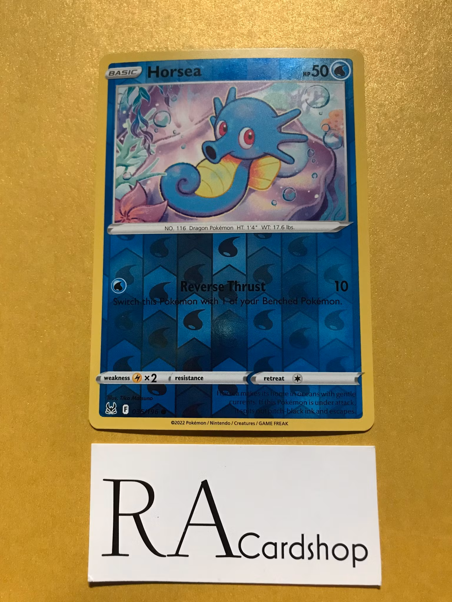 Horsea Reverse Holo Common 035/196 Lost Origin Pokemon