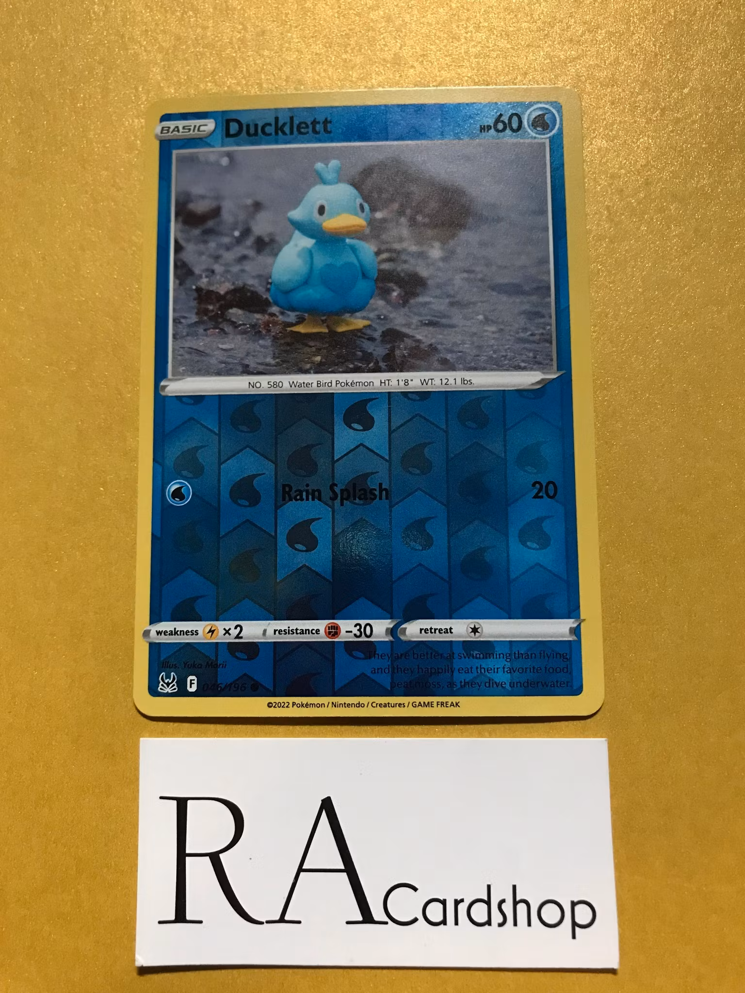 Ducklett Reverse Holo Common 046/196 Lost Origin Pokemon