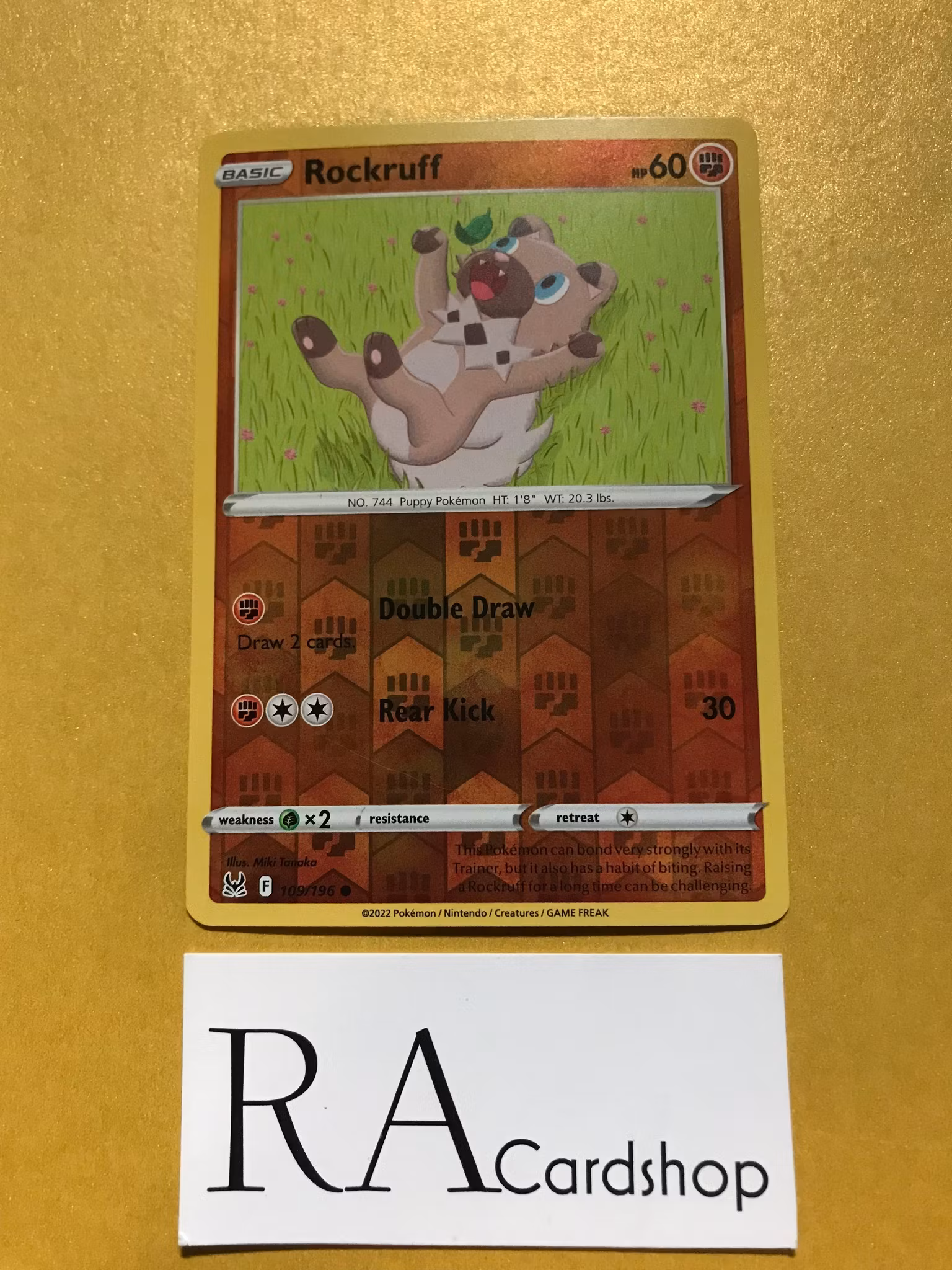 Rockruff Reverse Holo Common 109/196 Lost Origin Pokémon
