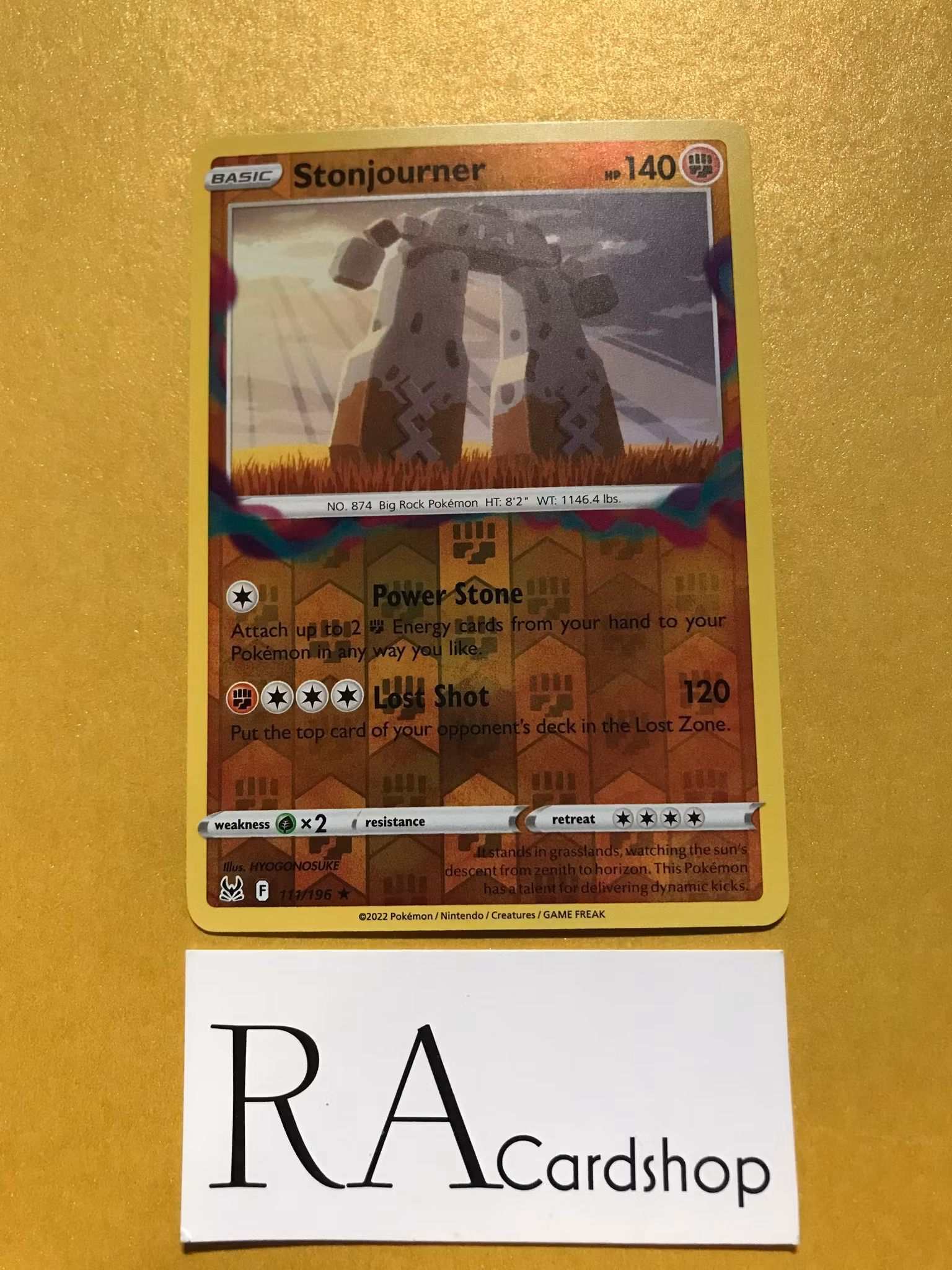 Stonjourner Reverse Holo Rare 111/196 Lost Origin Pokémon