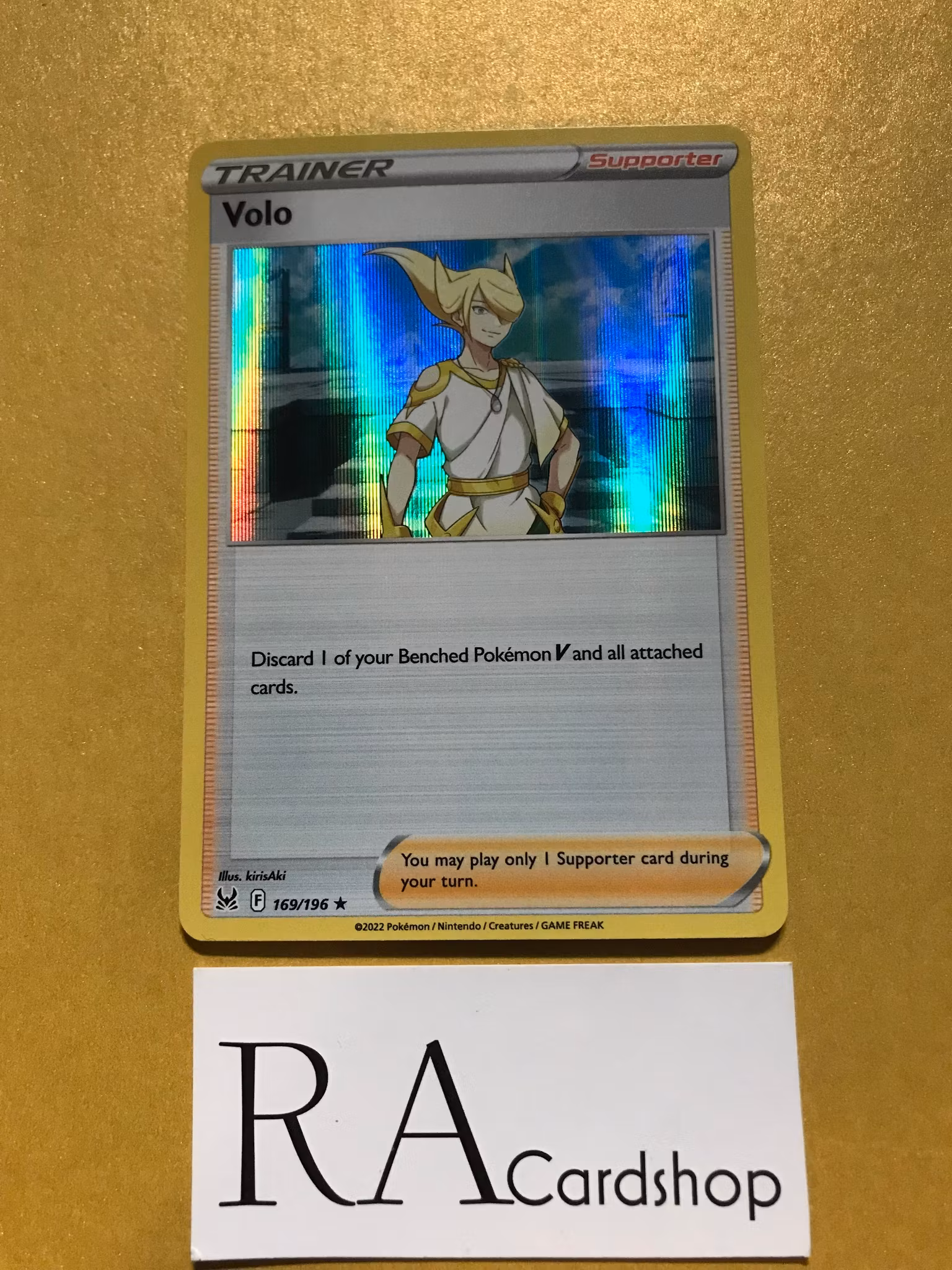 Volo Holo Rare 169/196 Lost Origin Pokémon