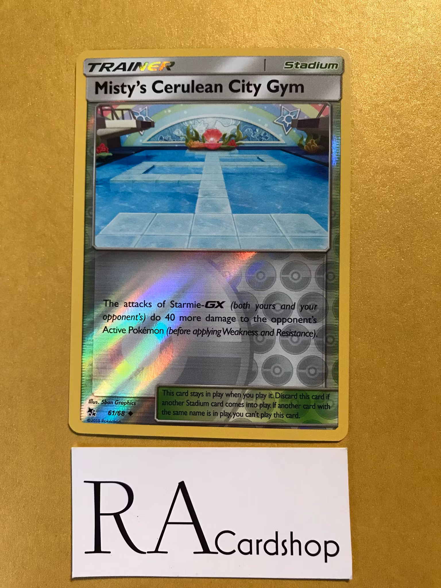 Mistys Cerulean City Gym Reverse Holo Uncommon 61/68 Hidden Fates Pokemon