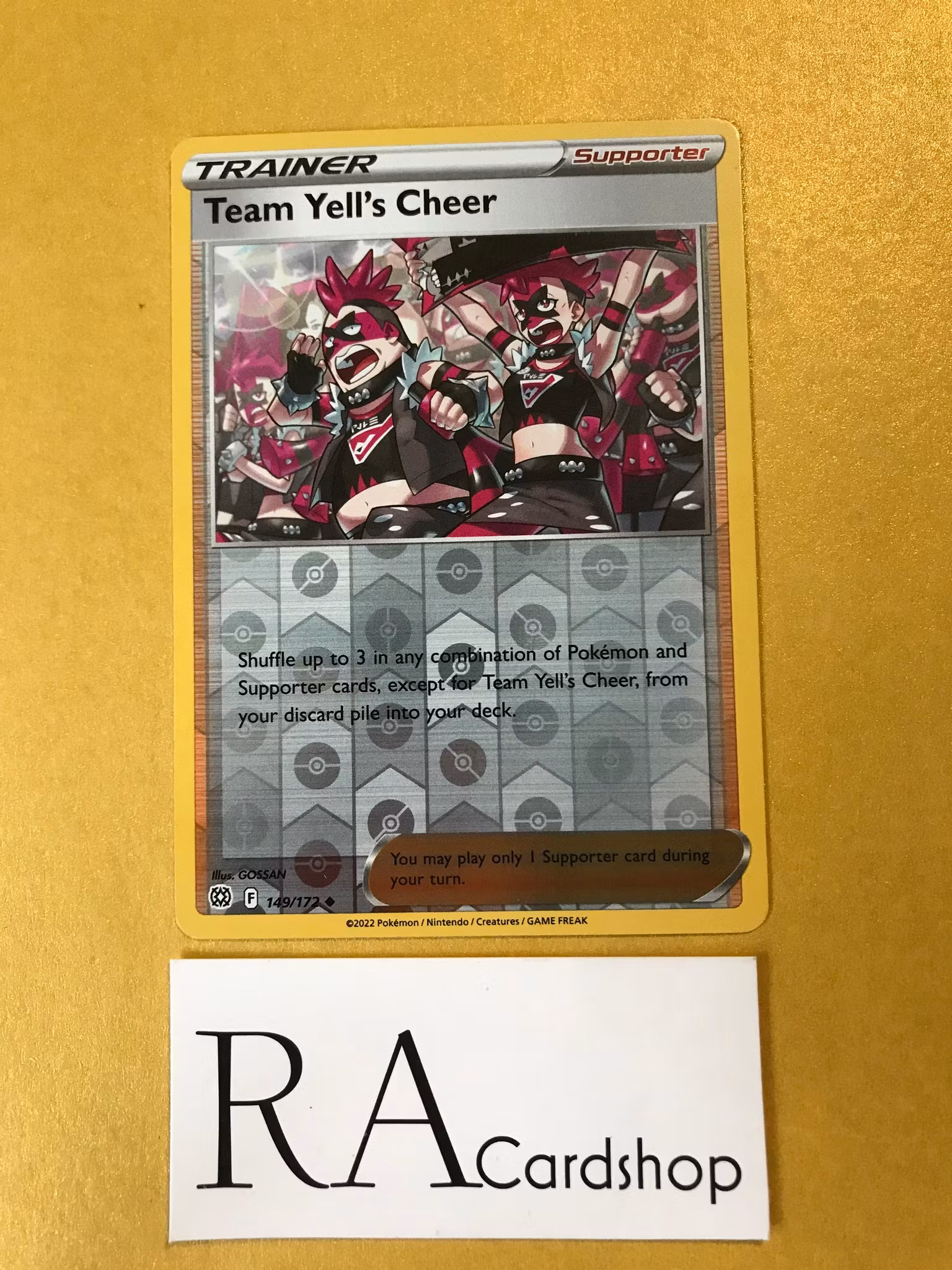 Team Yells Cheer Reverse Holo Uncommon 149/172 Brilliant Stars Pokemon