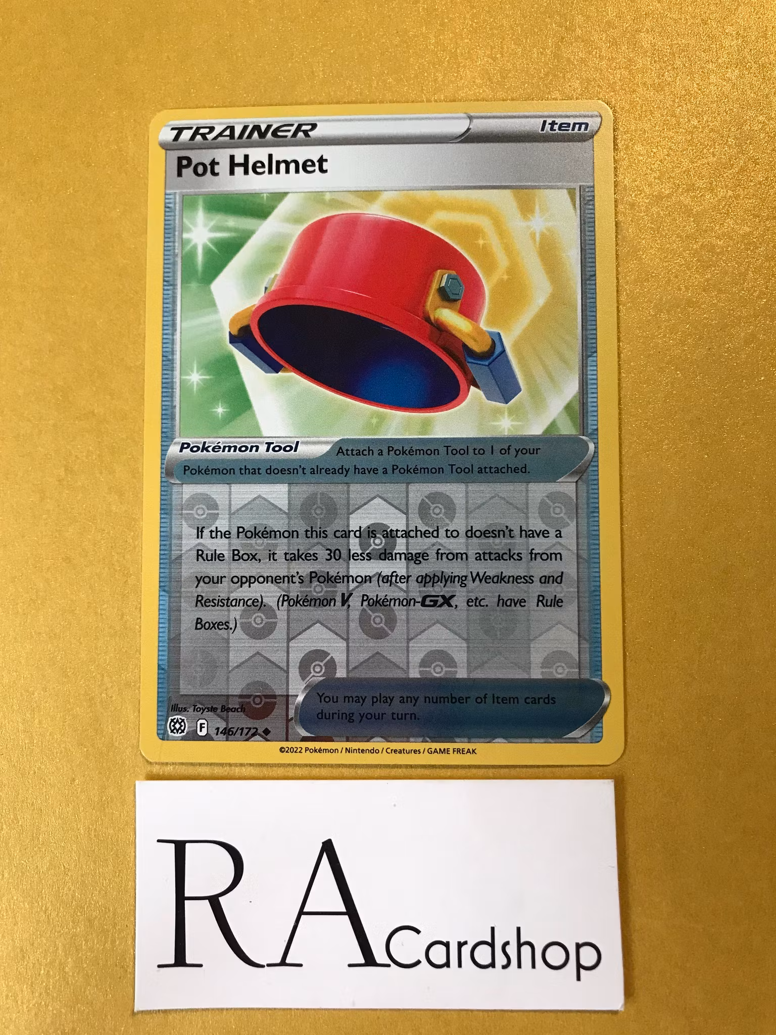 Pot Helmet Reverse Holo Uncommon 146/172 Brilliant Stars Pokemon