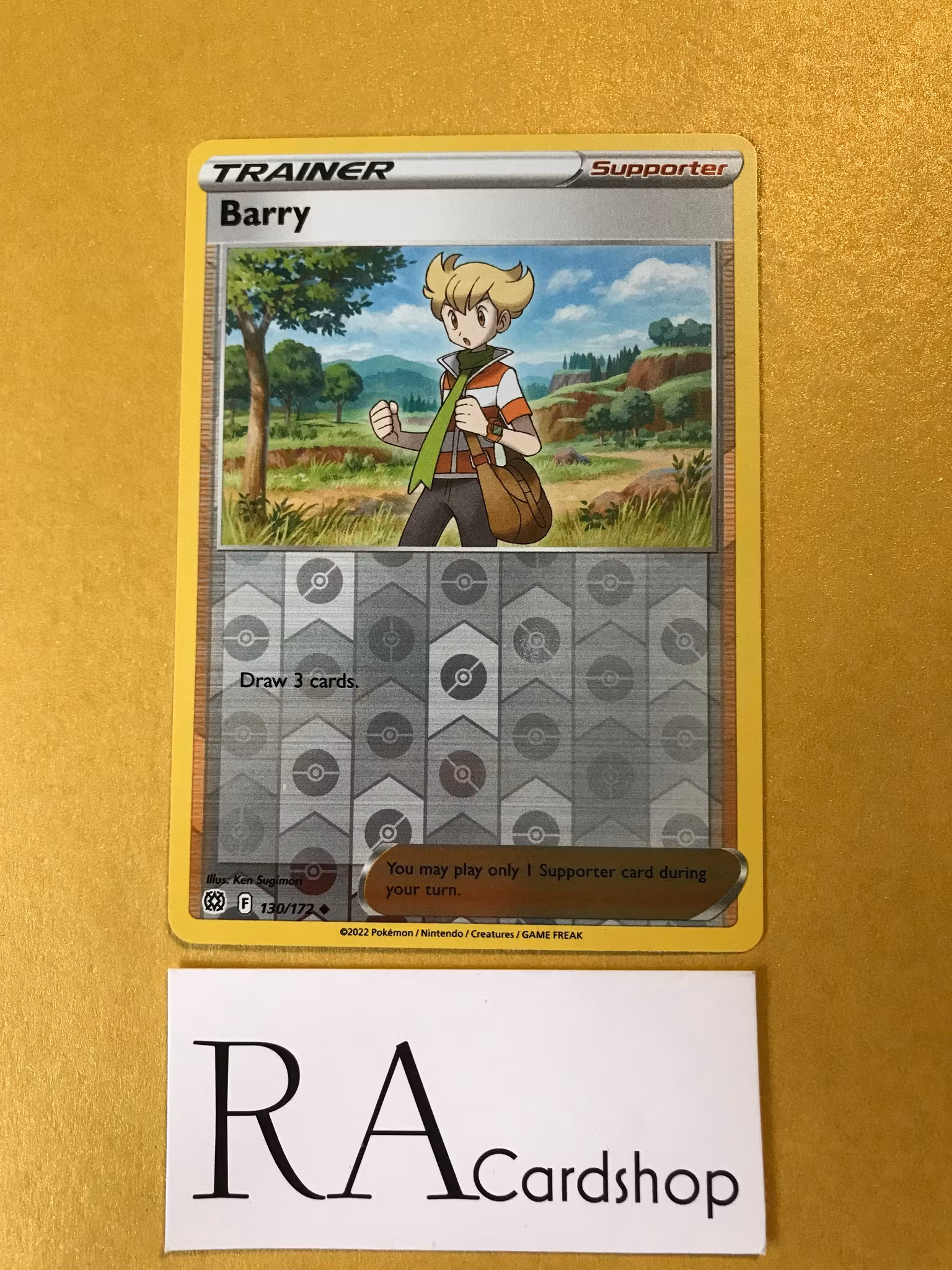 Barry Reverse Holo Uncommon 130/172 Brilliant Stars Pokemon