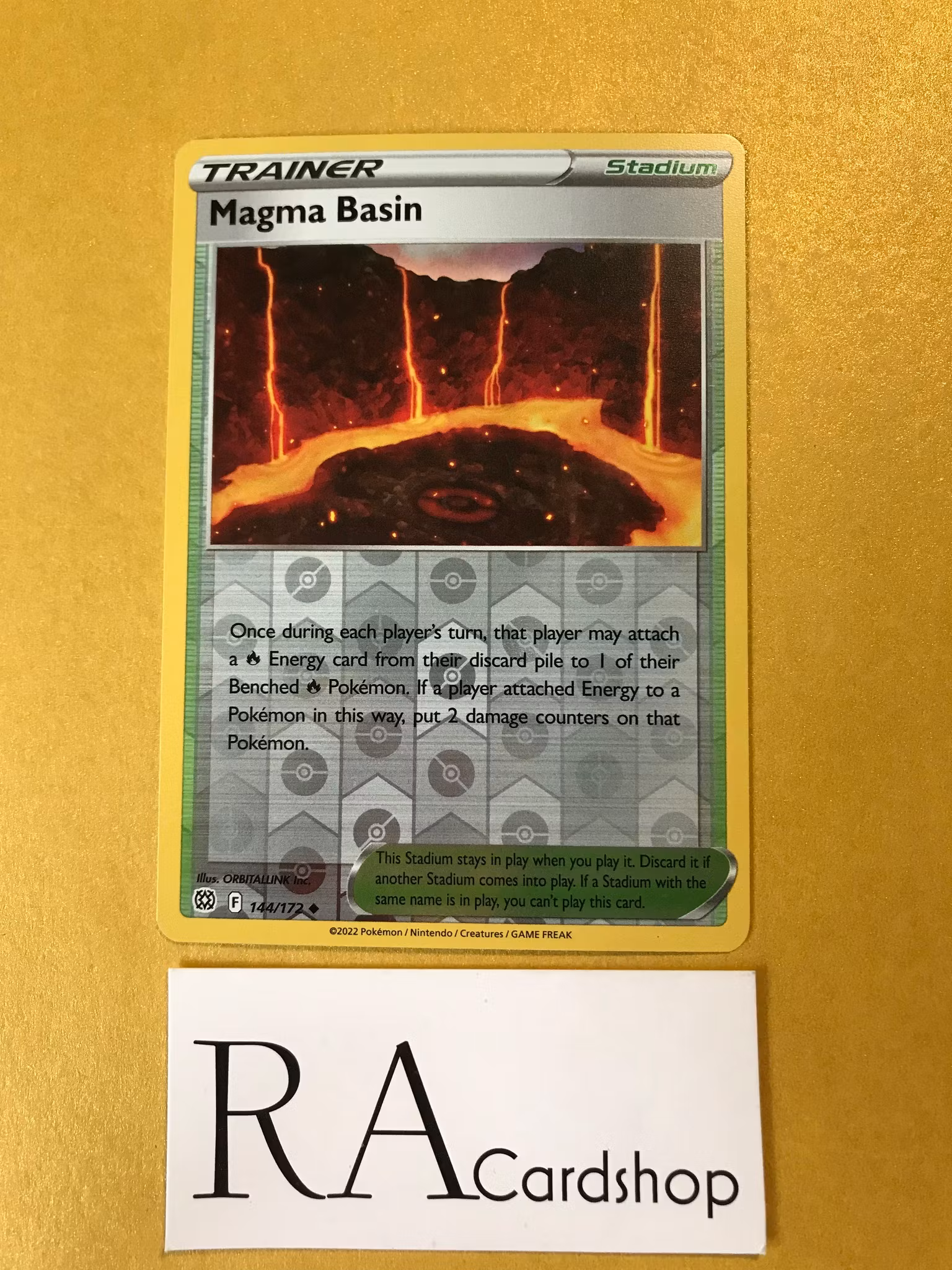 Magma Basin Reverse Holo Uncommon 144/172 Brilliant Stars Pokemon