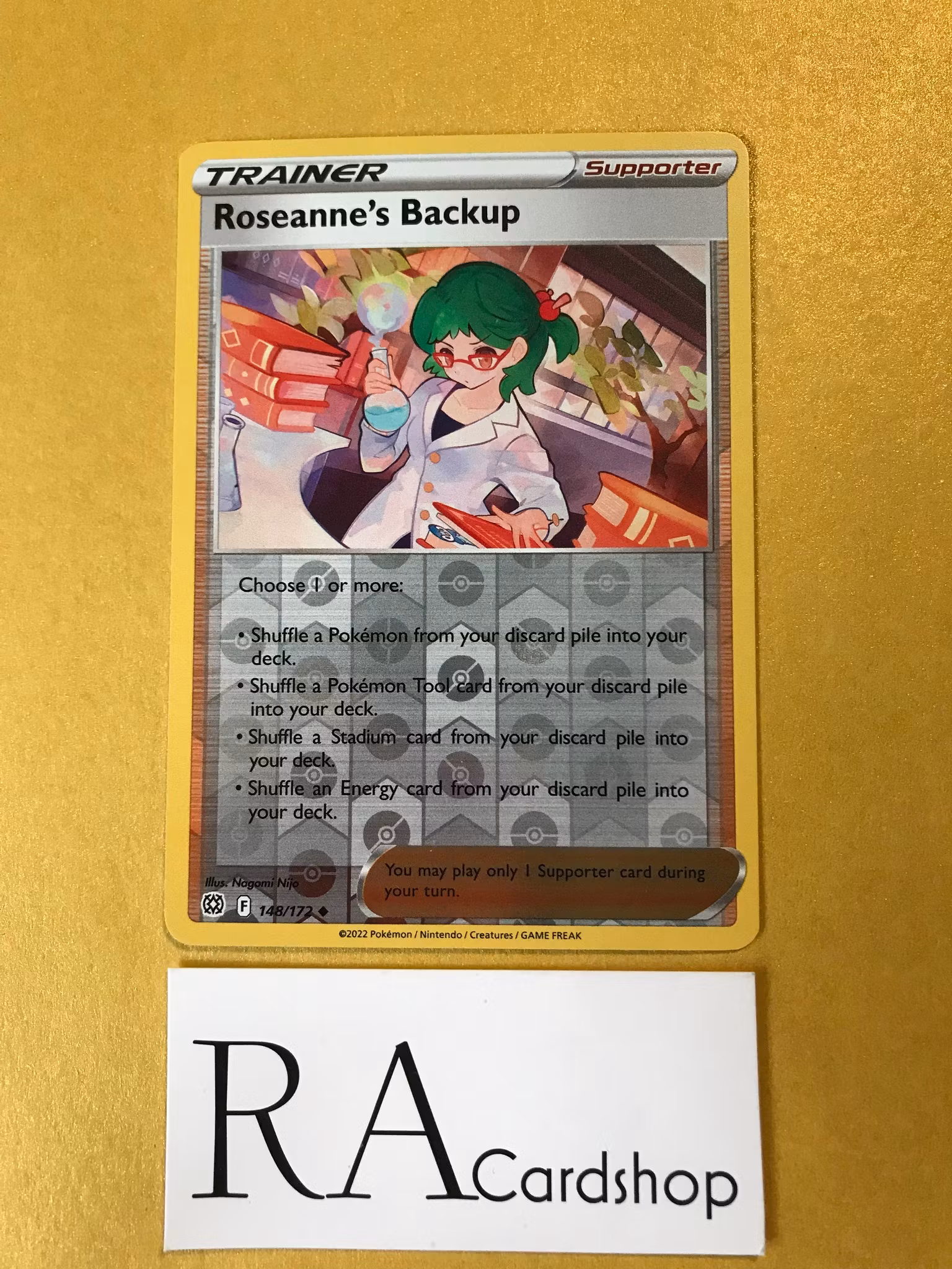 Roseannes Backup Reverse Holo Uncommon 148/172 Brilliant Stars Pokemon