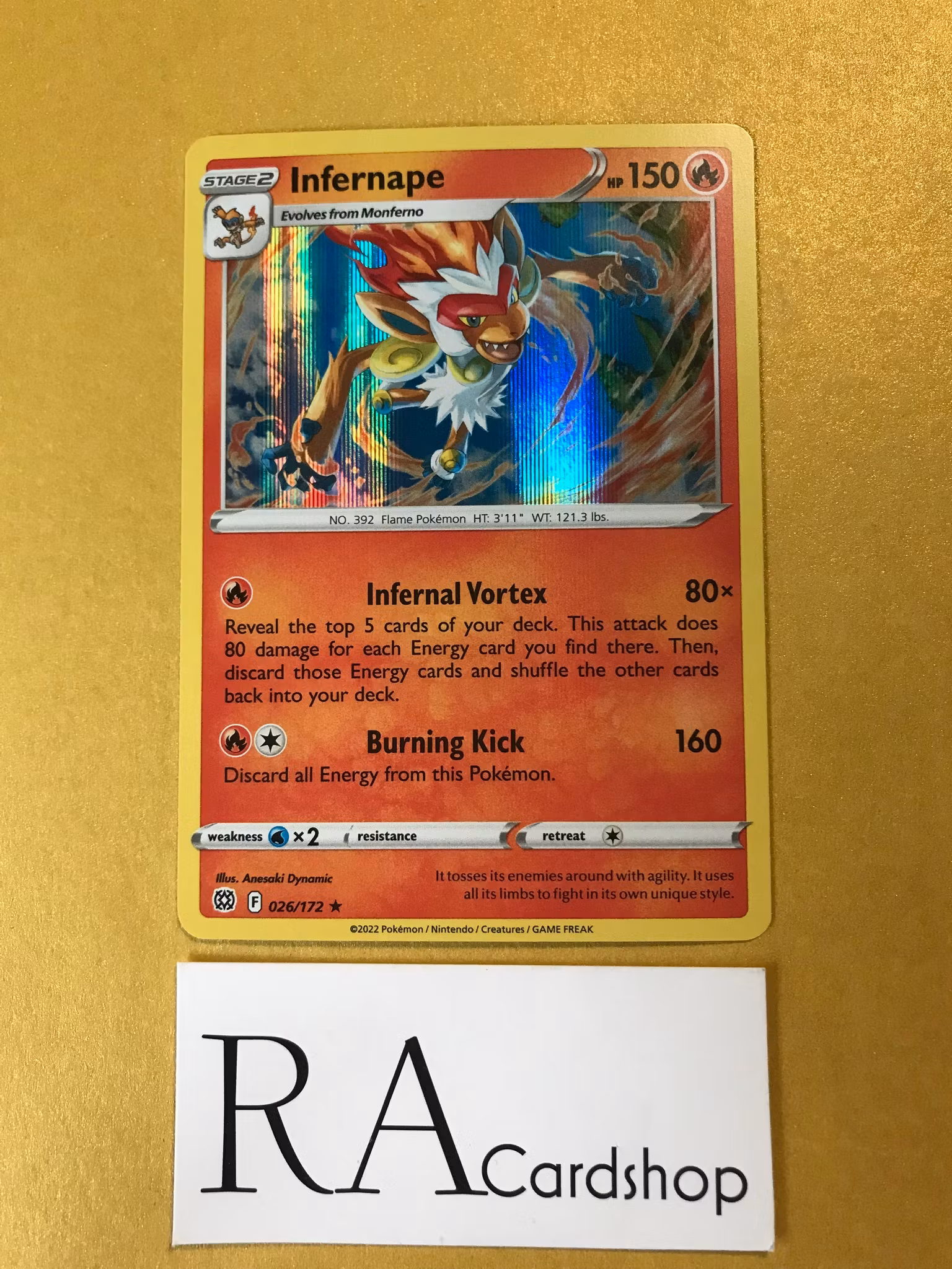 Infernape Holo Rare 026/172 Brilliant Stars Pokemon