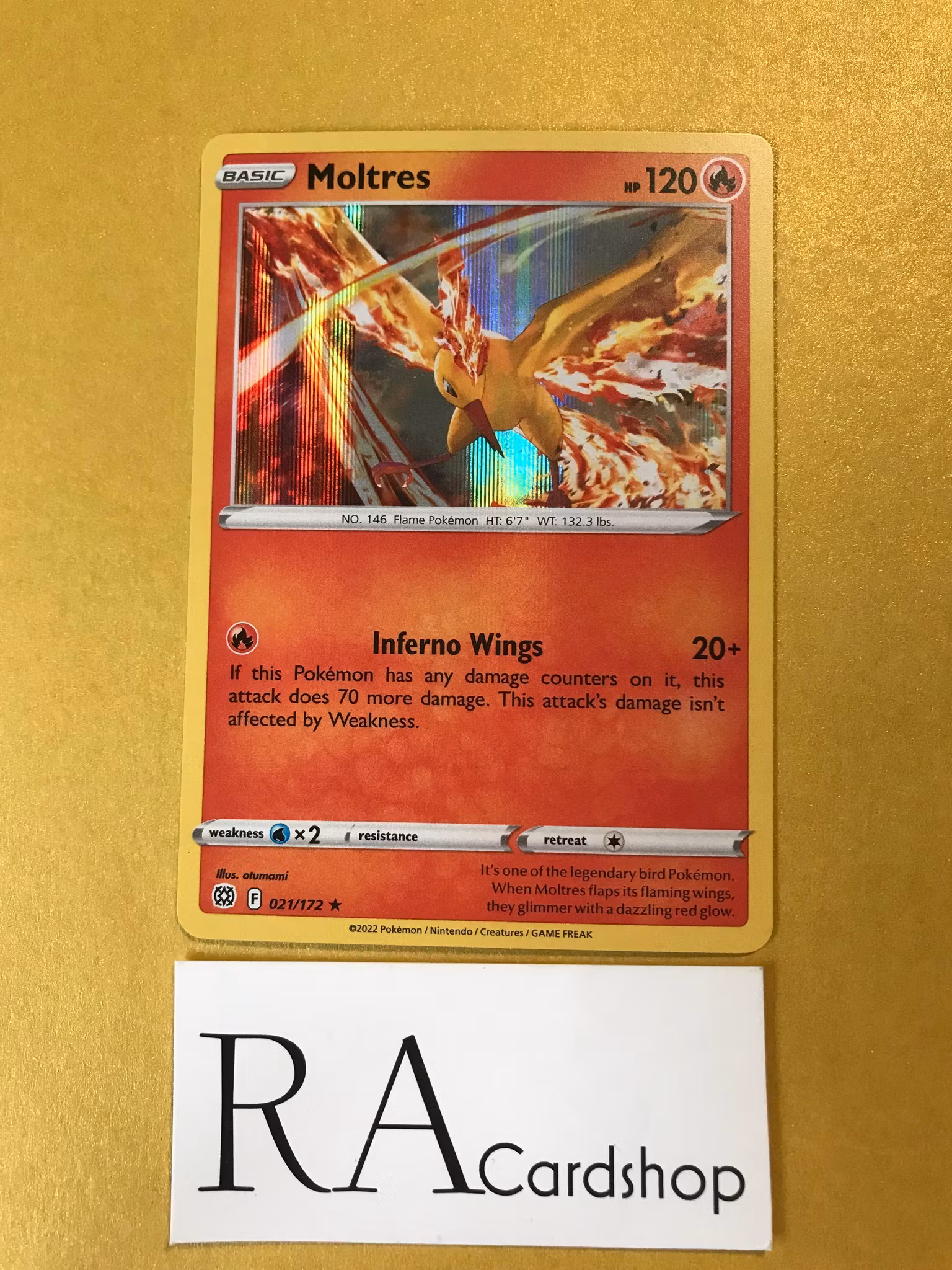 Moltres Holo Rare 021/172 Brilliant Stars Pokemon