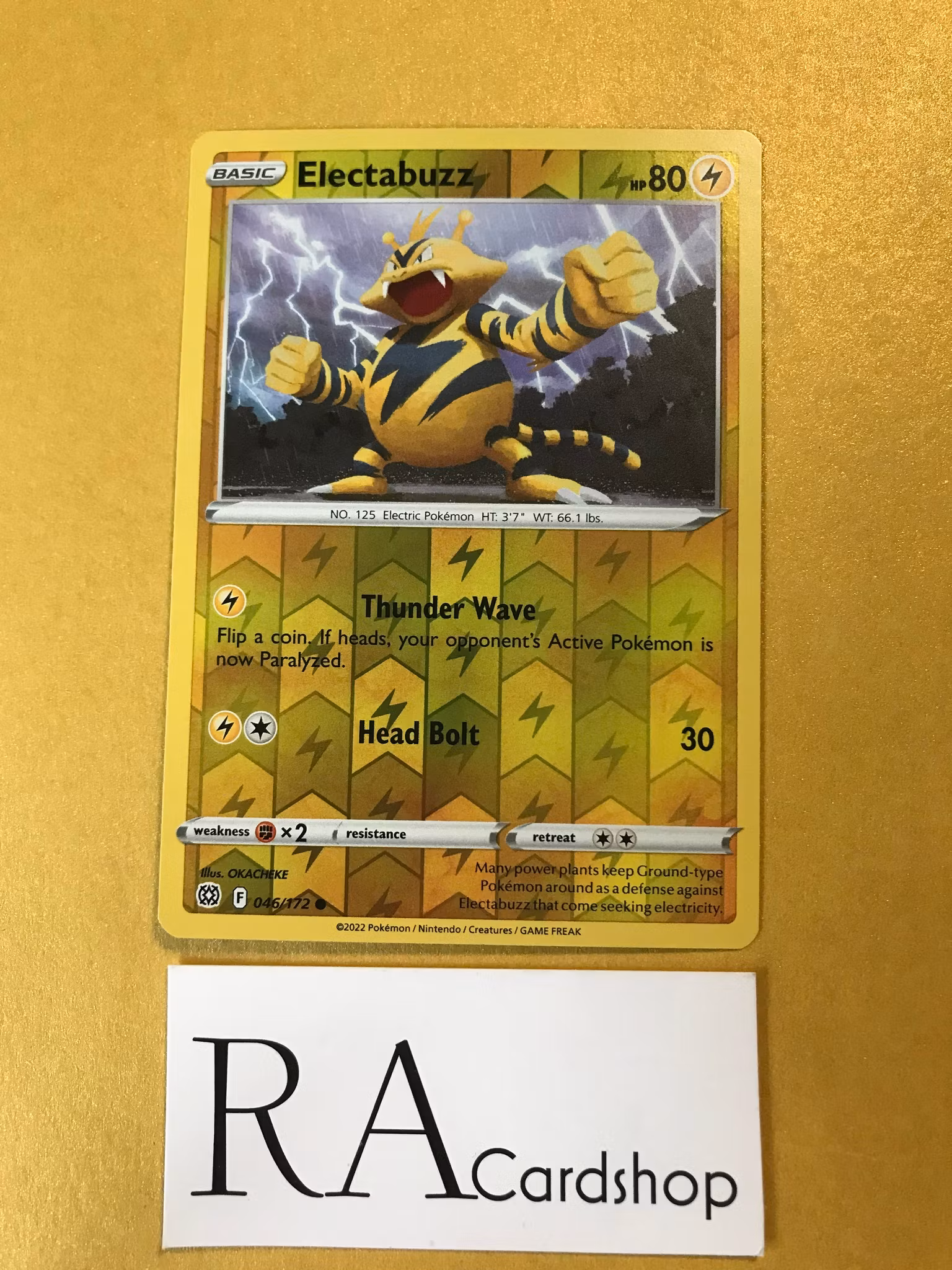 Electabuzz Reverse Holo Common 046/172 Brilliant Stars Pokemon