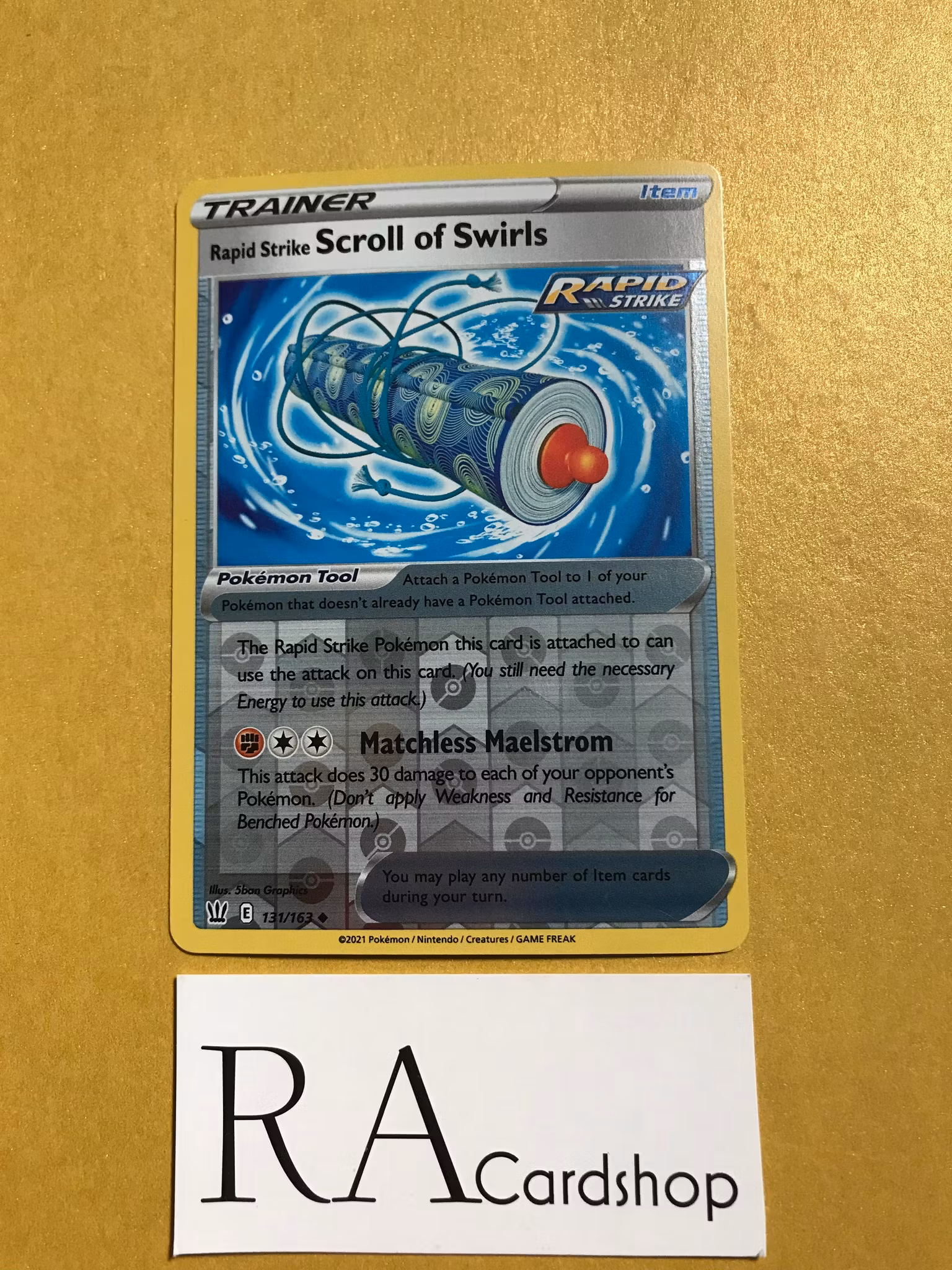 Rapid Strike Scroll of Swirls Reverse Holo Uncommon 131/163 Battle Styles Pokemon