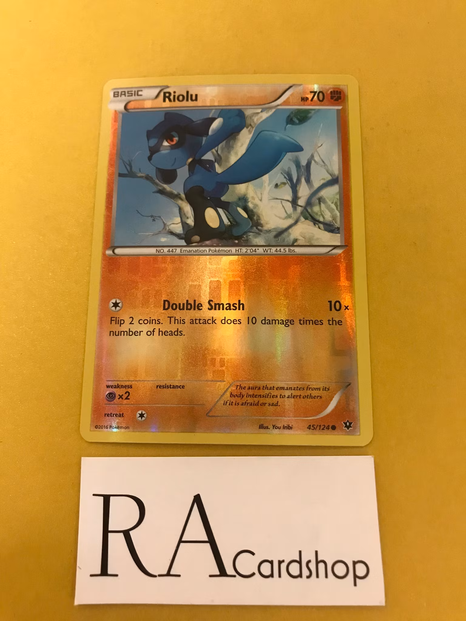 Riolu Reverse Holo Common 45/124 Fates Collide Pokemon