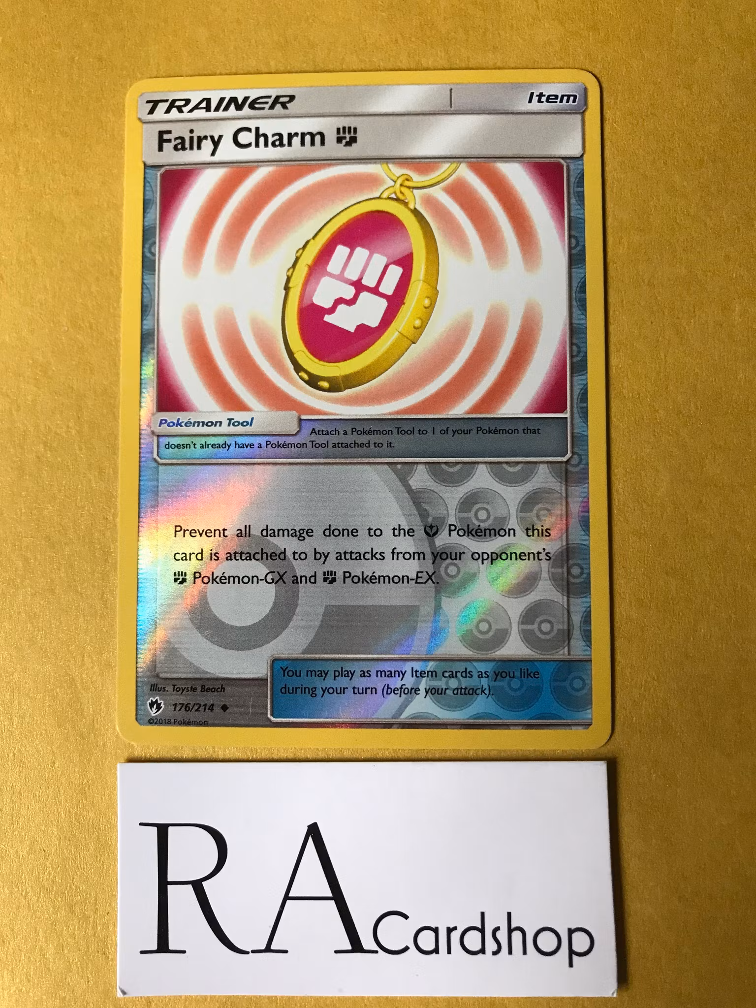 Fairy Charm (Fighting) Reverse Holo Uncommon 176/214 Lost Thunder Pokemon