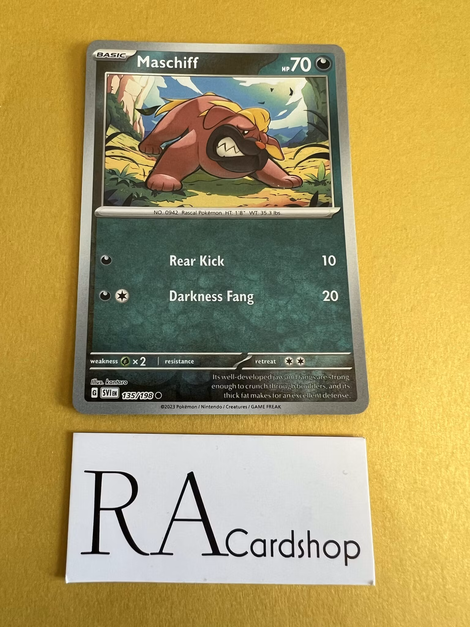 Maschiff Reverse Holo Common 135/198 Scarlet & Violet Pokemon