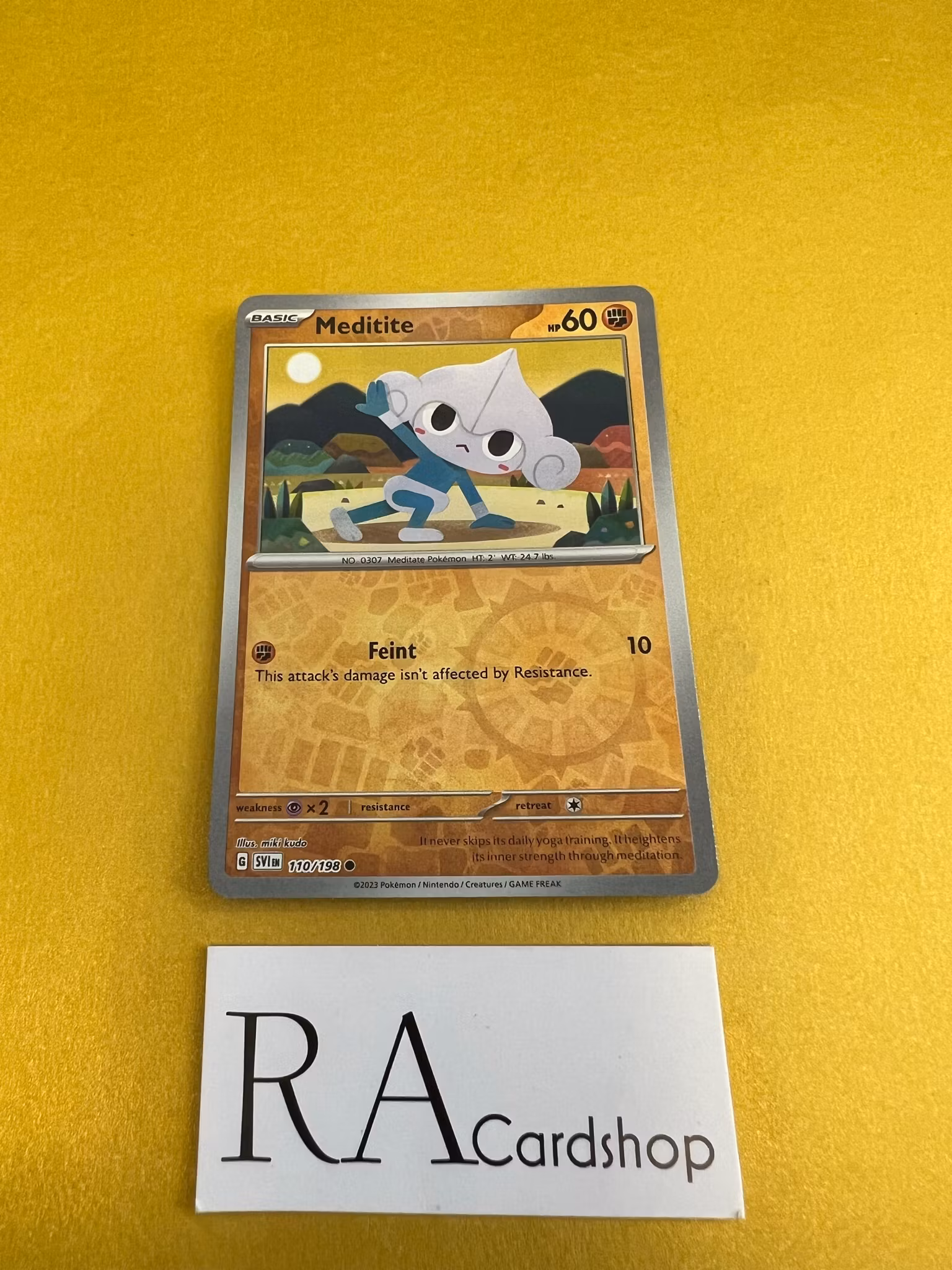 Meditite Reverse Holo Common 110/198 Scarlet & Violet Pokemon
