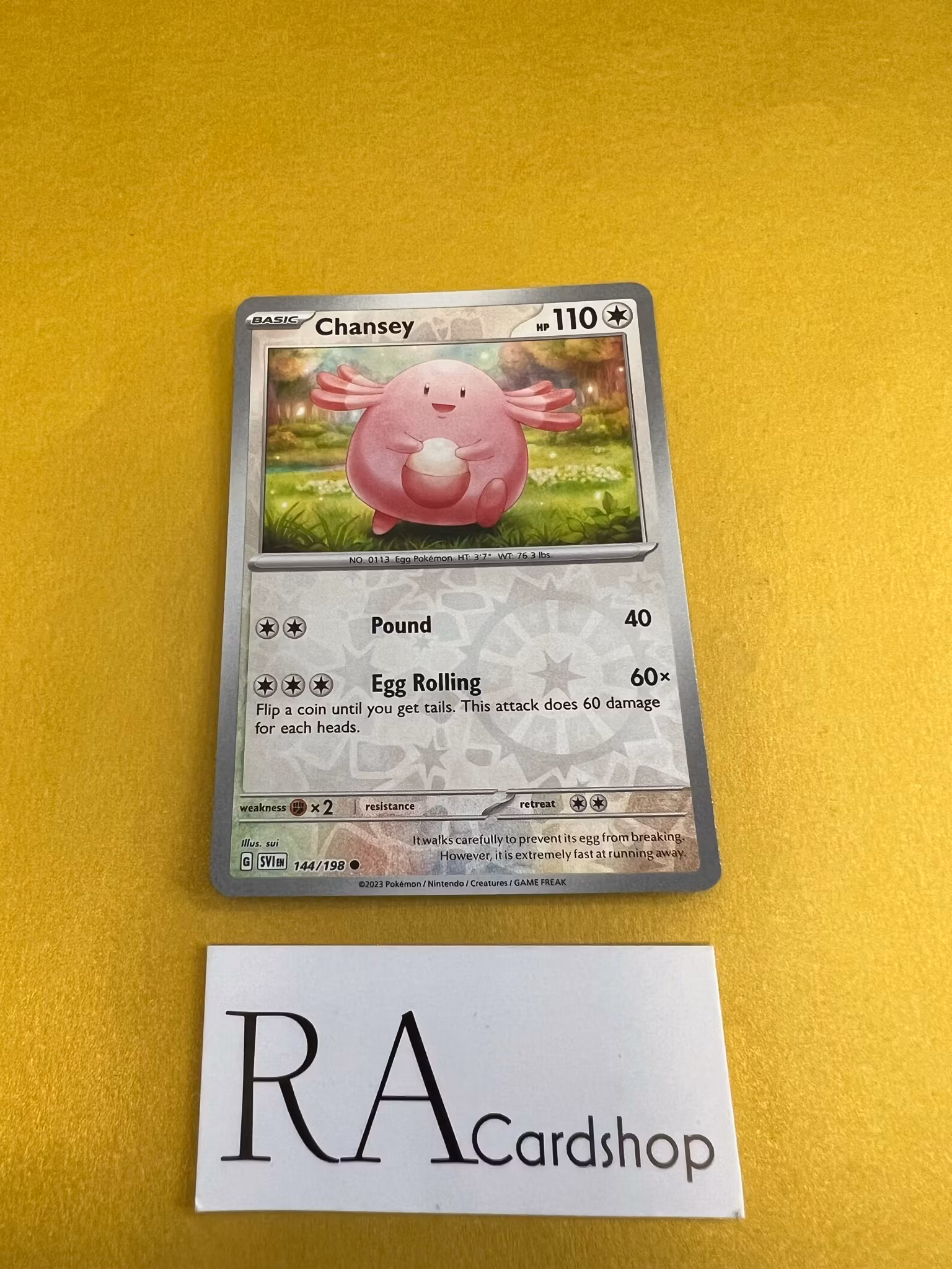 Chansey Reverse Holo Common 144/198 Scarlet & Violet Pokemon