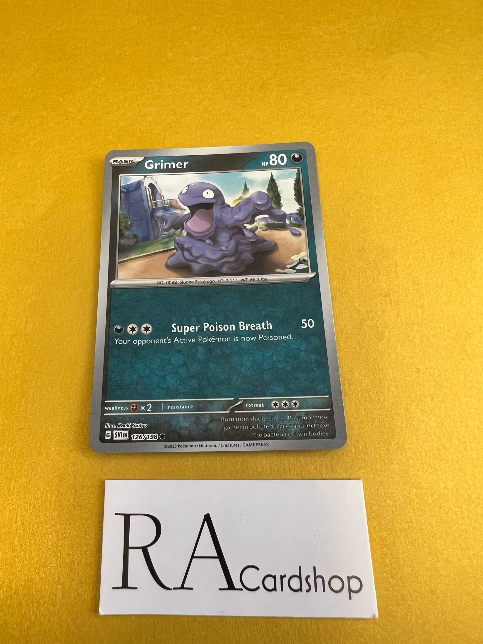 Grimer Reverse Holo Common 126/198 Scarlet & Violet Pokemon
