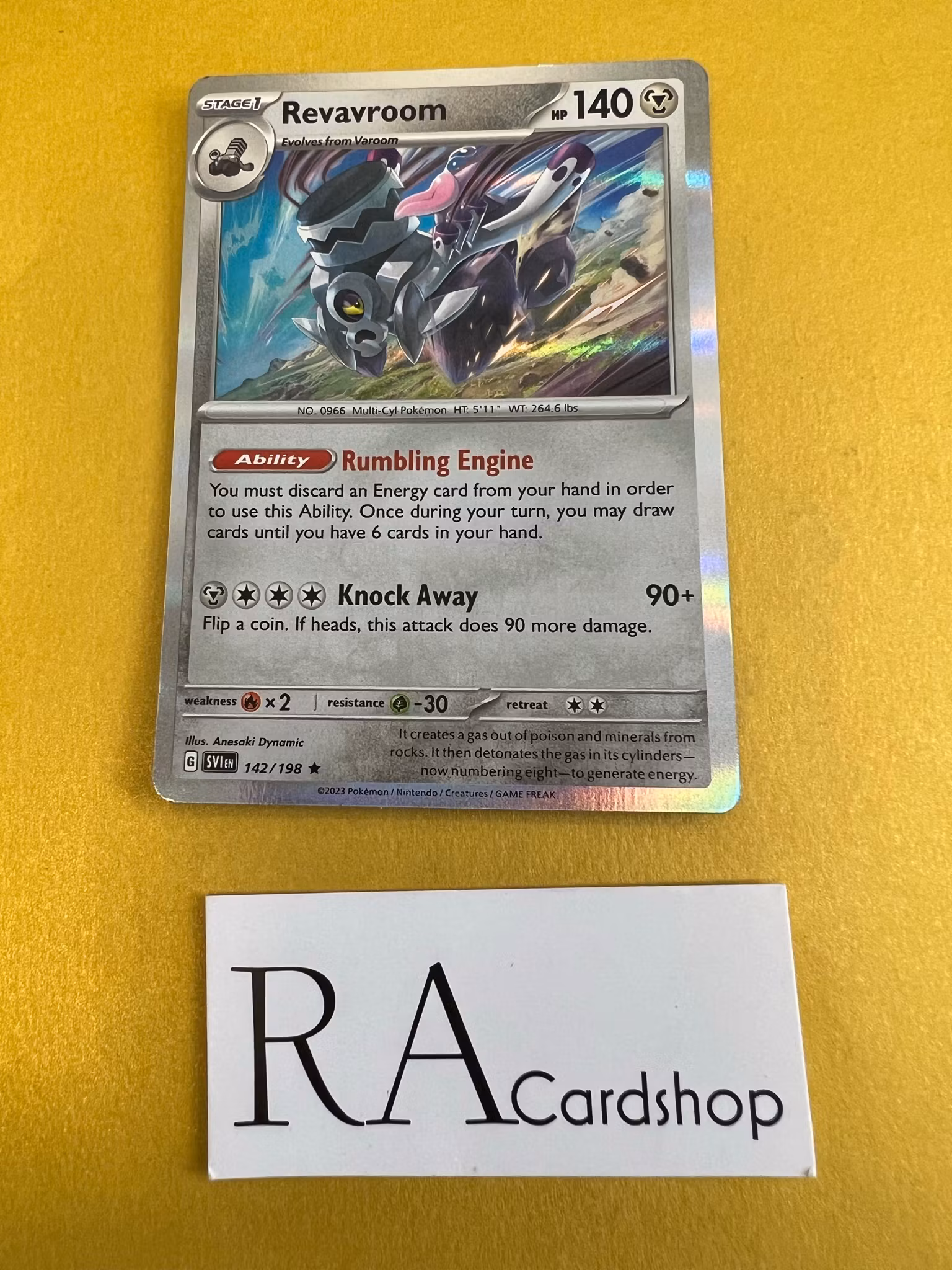 Revavroom Holo Rare 142/198 Scarlet & Violet Pokemon