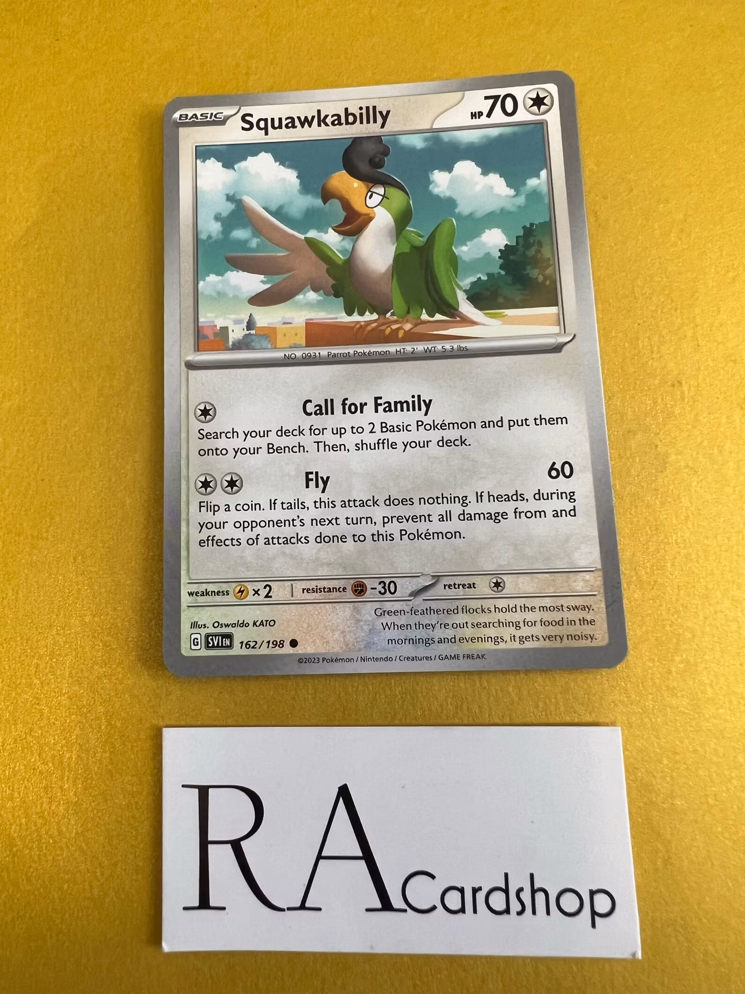 Squawkabilly common 162/198 Scarlet & Violet Pokemon